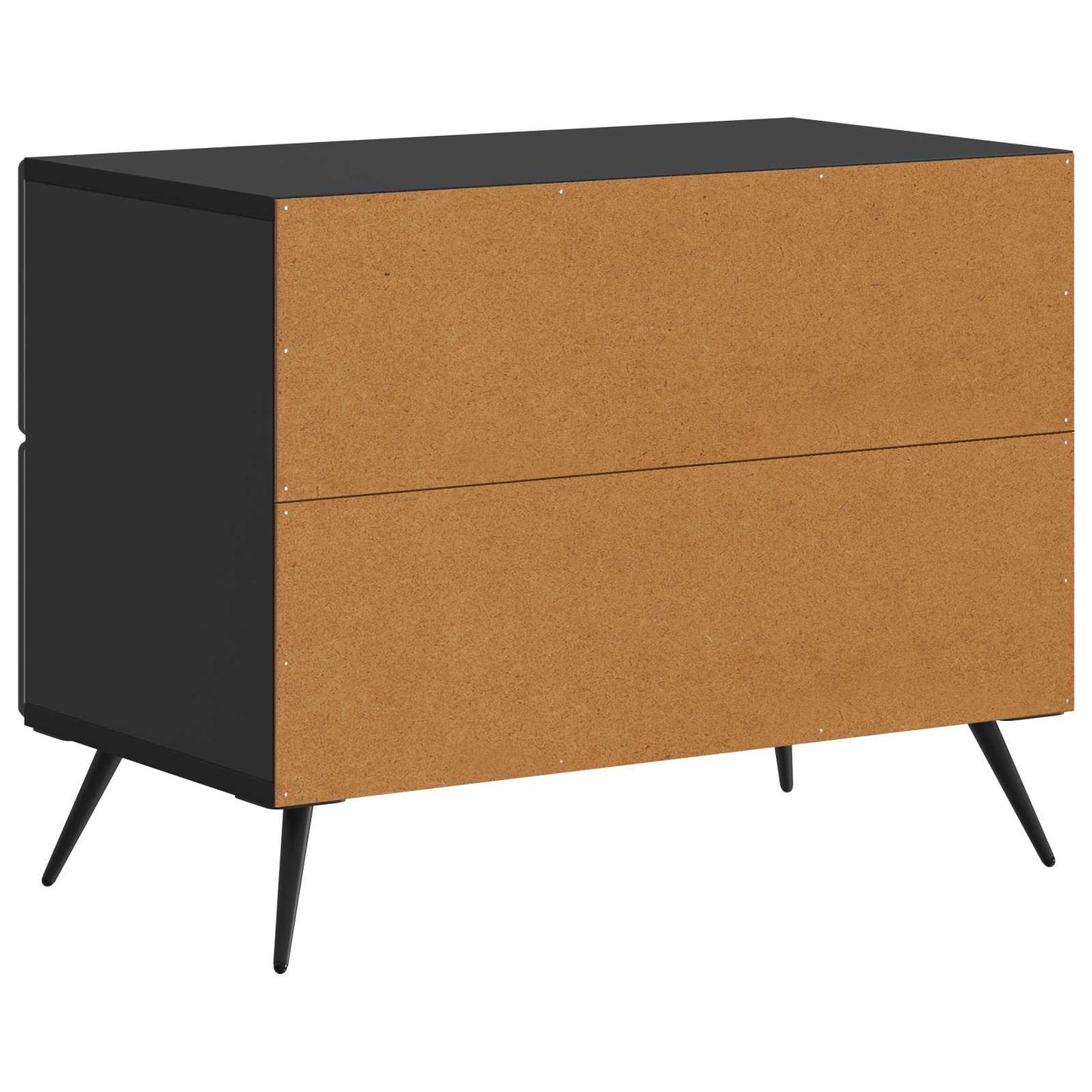 Nattbordskap med skuff Svart 62 x 34,5 x 47,5 cm Konstruert tre