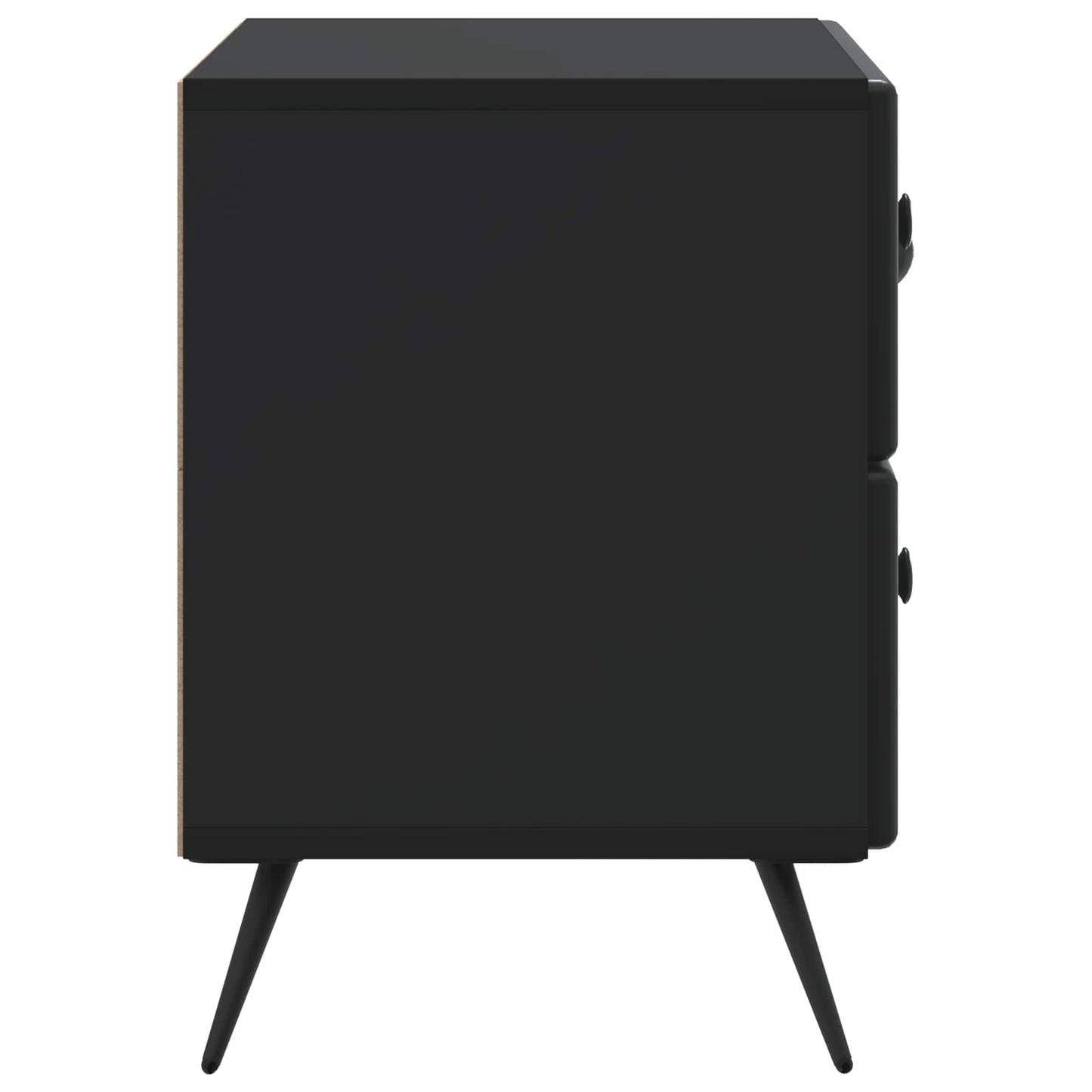 Nattbordskap med skuff Svart 62 x 34,5 x 47,5 cm Konstruert tre