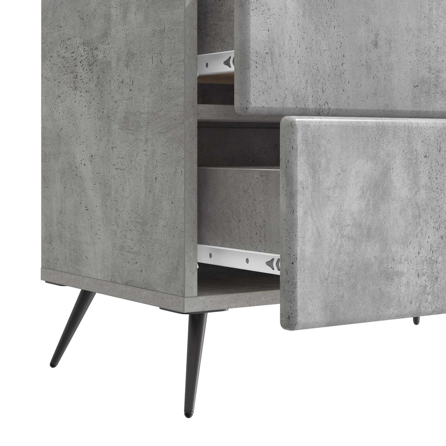 Nattbordskap Betonggrå 62 x 34,5 x 47,5 cm Konstruert tre