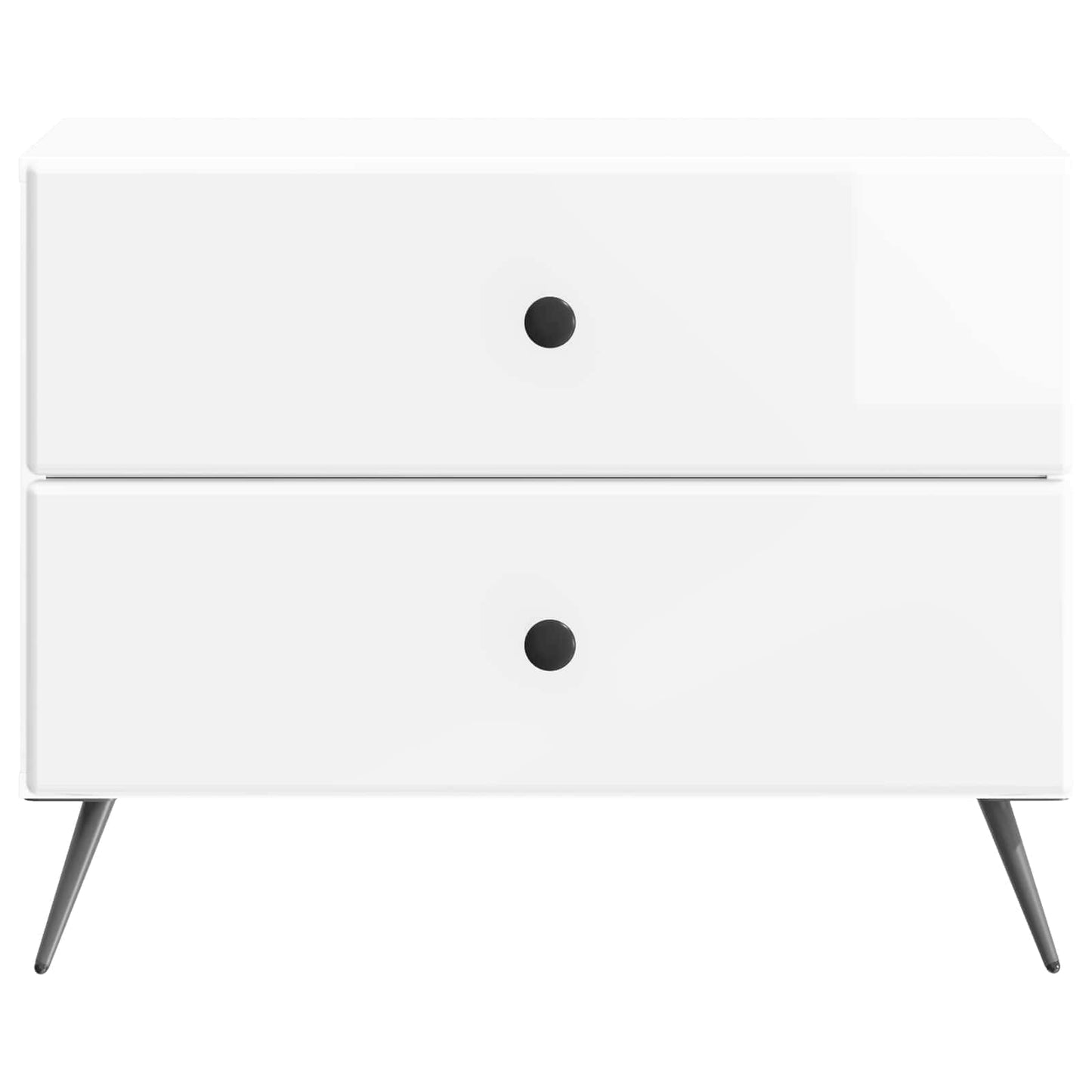 Nattbordskap Høgglans hvit 62 x 34,5 x 47,5 cm Konstruert tre