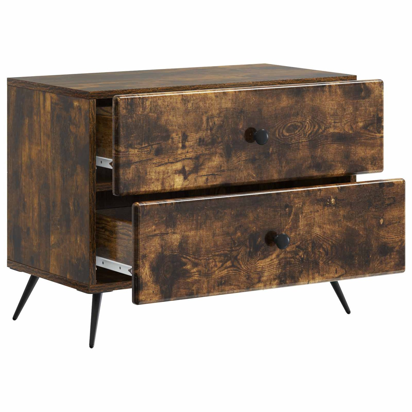 Nattbordskap Røkt Eik 62 x 34,5 x 47,5 cm Konstruert tre
