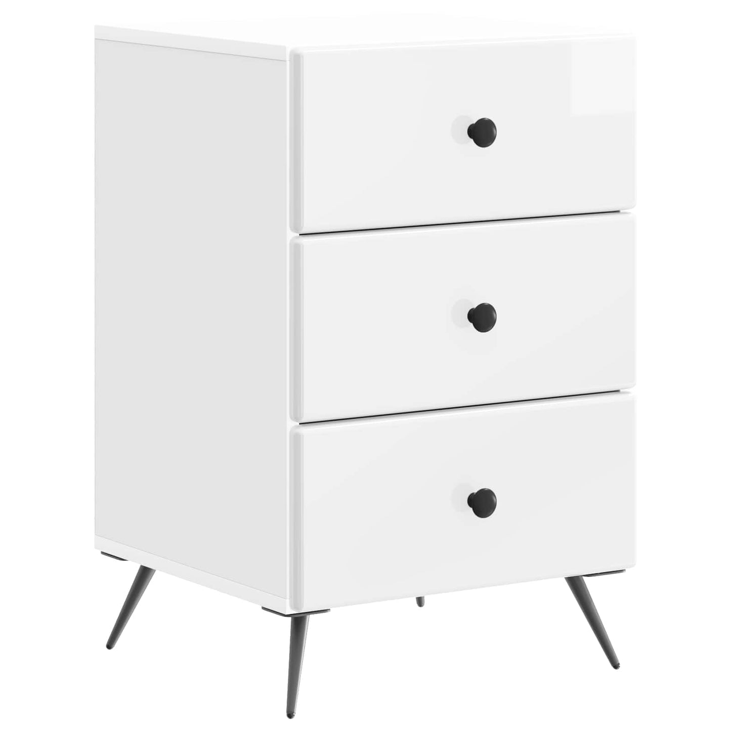 Nattbordskap Høgglans hvit 43 x 41 x 66,5 cm Konstruert tre
