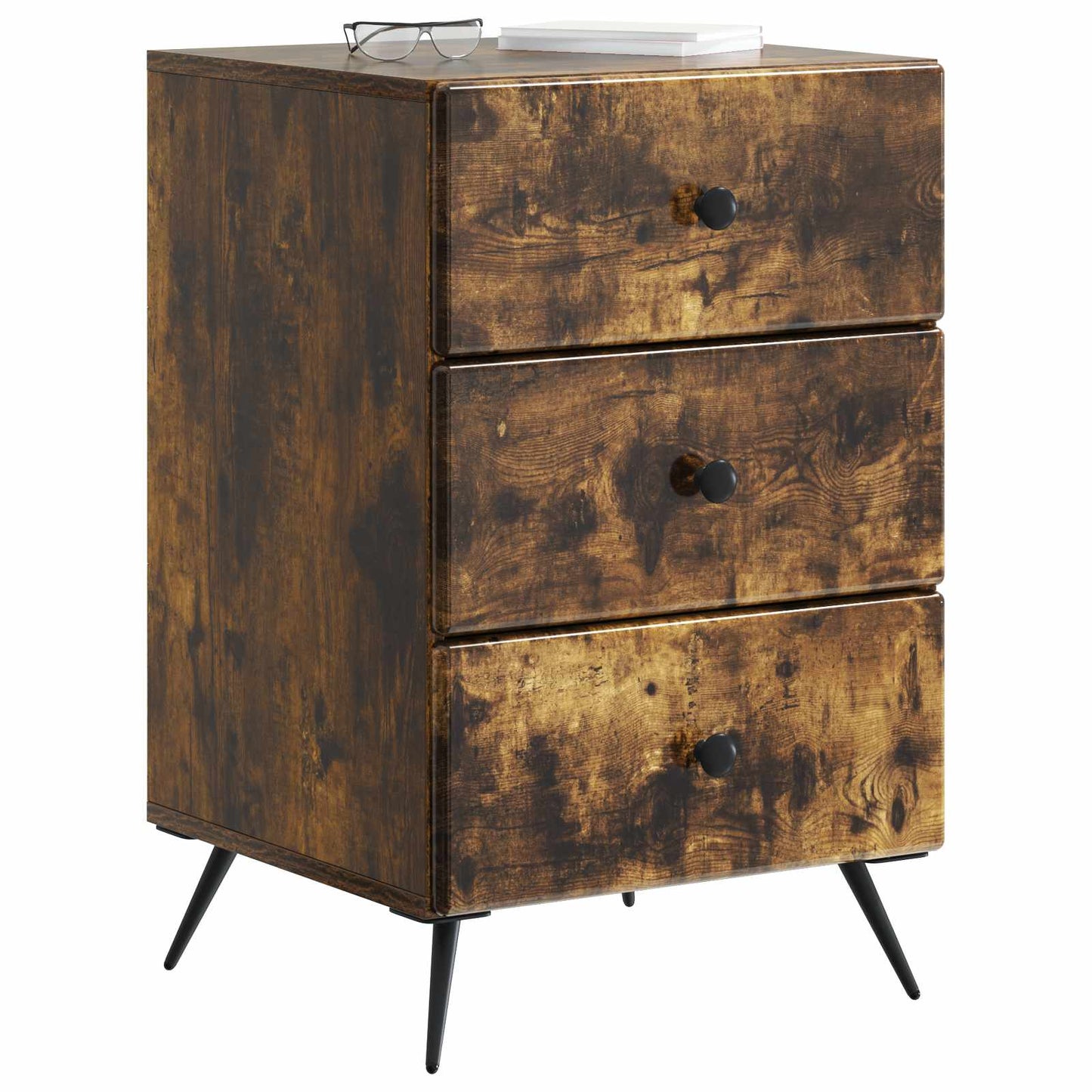 Nattbordskap Røkt Eik 43 x 41 x 66,5 cm Konstruert tre