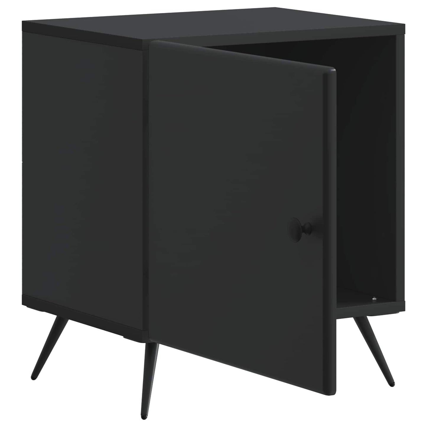 Nattbordskap Svart 43 x 34,5 x 50 cm Konstruert tre