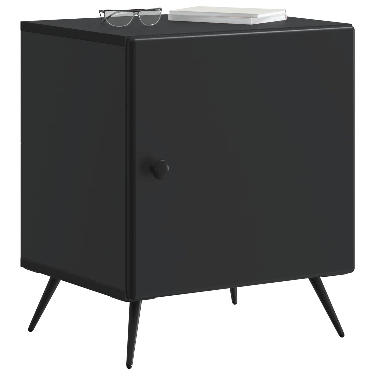 Nattbordskap Svart 43 x 34,5 x 50 cm Konstruert tre