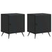 Nattbordskap 2 pcs Svart 43 x 34,5 x 50 cm Konstruert tre