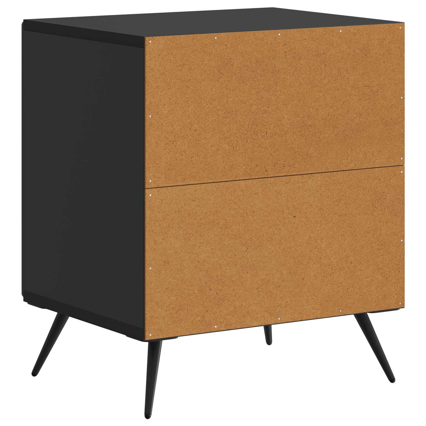 Nattbordskap 2 pcs Svart 43 x 34,5 x 50 cm Konstruert tre