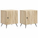 Nattbordskap 2 pcs Sonoma eik 43 x 34,5 x 50 cm Konstruert tre