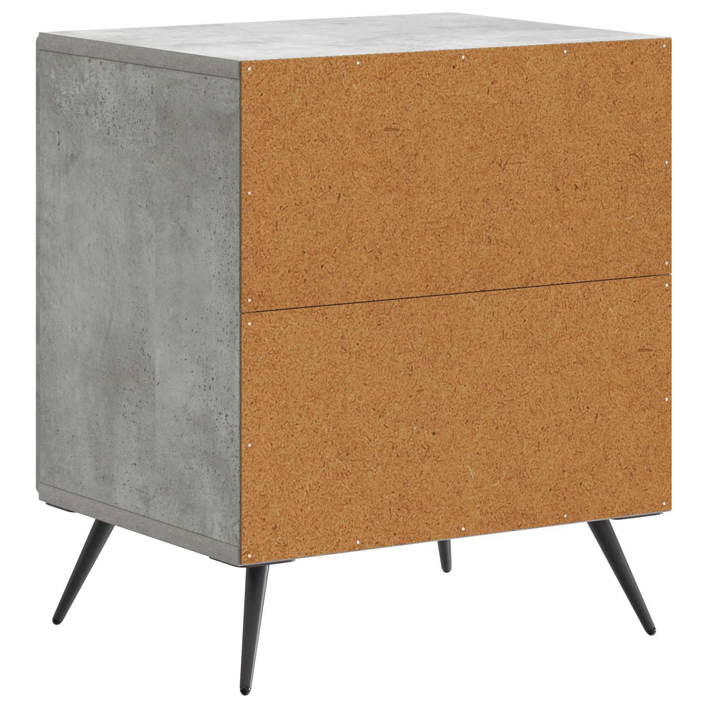 Nattbordskap 2 pcs Betonggrå 43 x 34,5 x 50 cm Konstruert tre