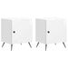 Nattbordskap 2 pcs Høgglans hvit 43 x 34,5 x 50 cm