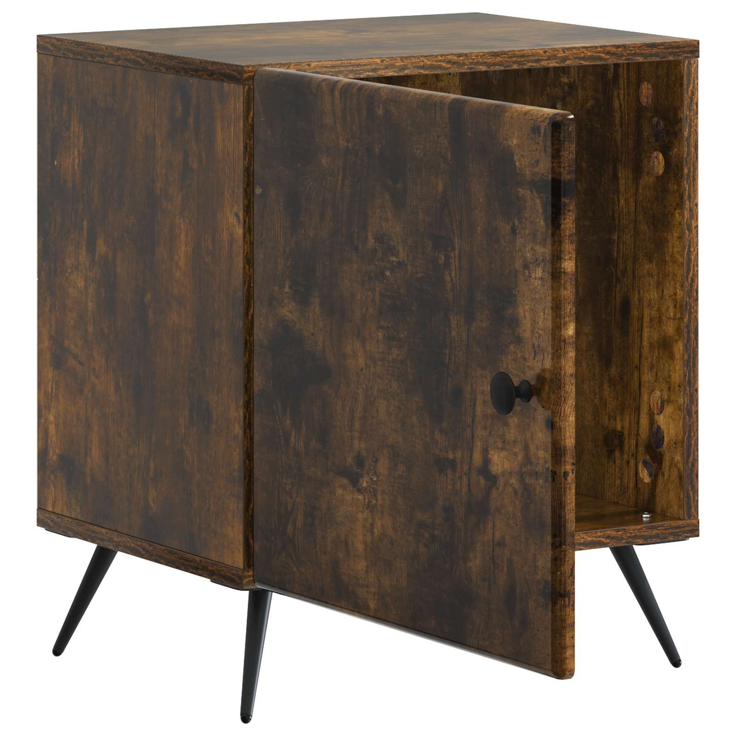 Nattbordskap 2 pcs Røkt Eik 43 x 34,5 x 50 cm Konstruert tre