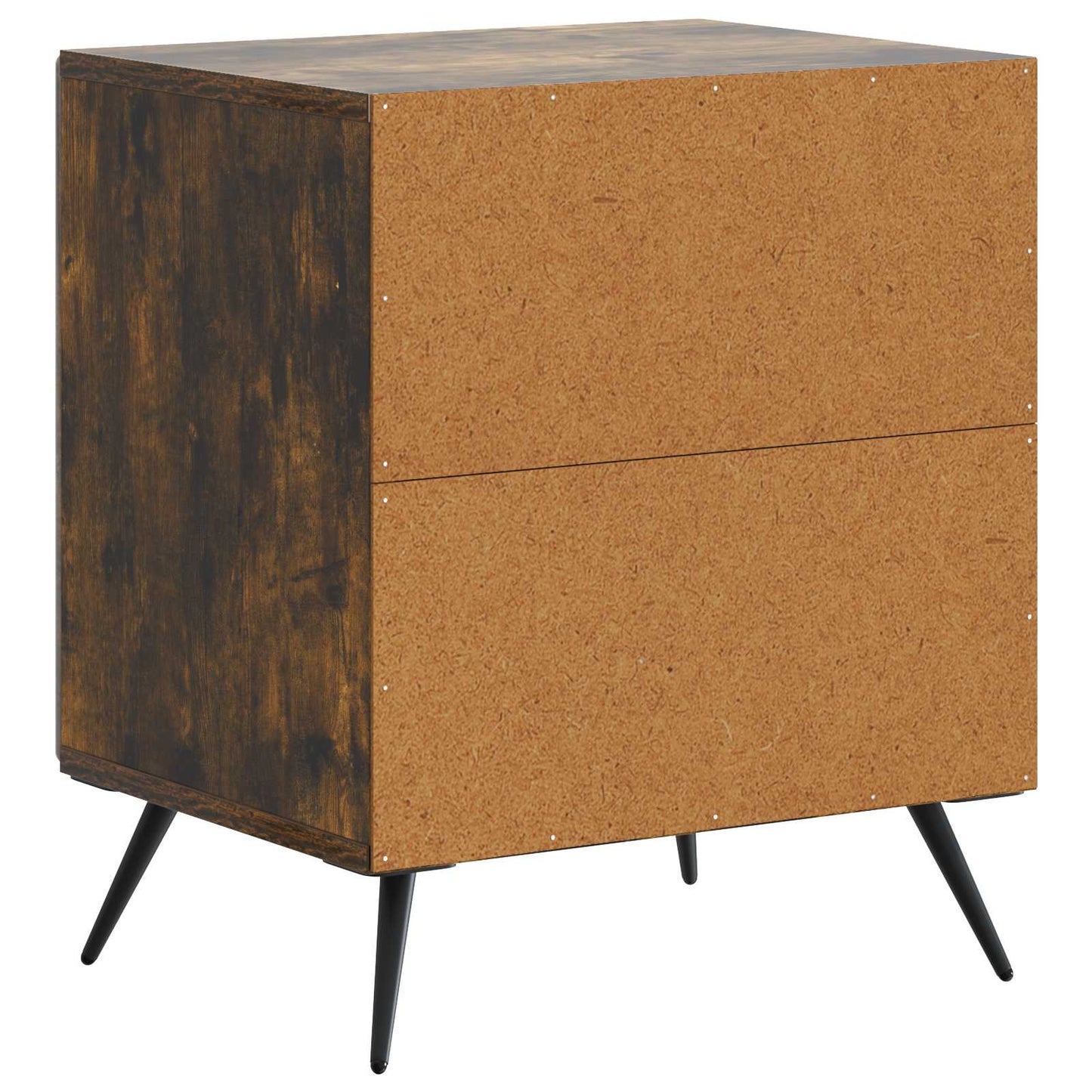 Nattbordskap 2 pcs Røkt Eik 43 x 34,5 x 50 cm Konstruert tre