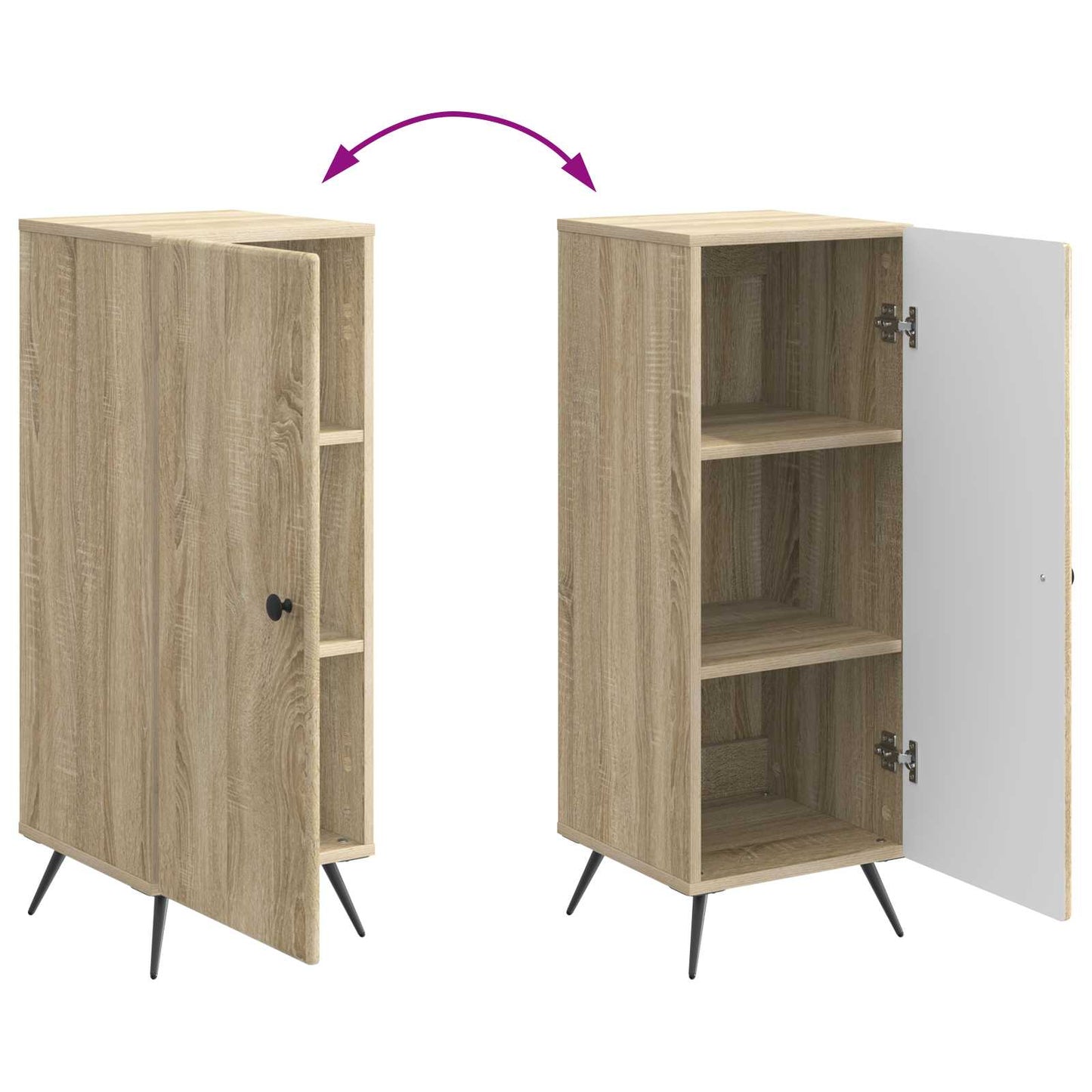 Serviesskap Sonoma eik 33 x 34,5 x 90 cm Konstruert tre