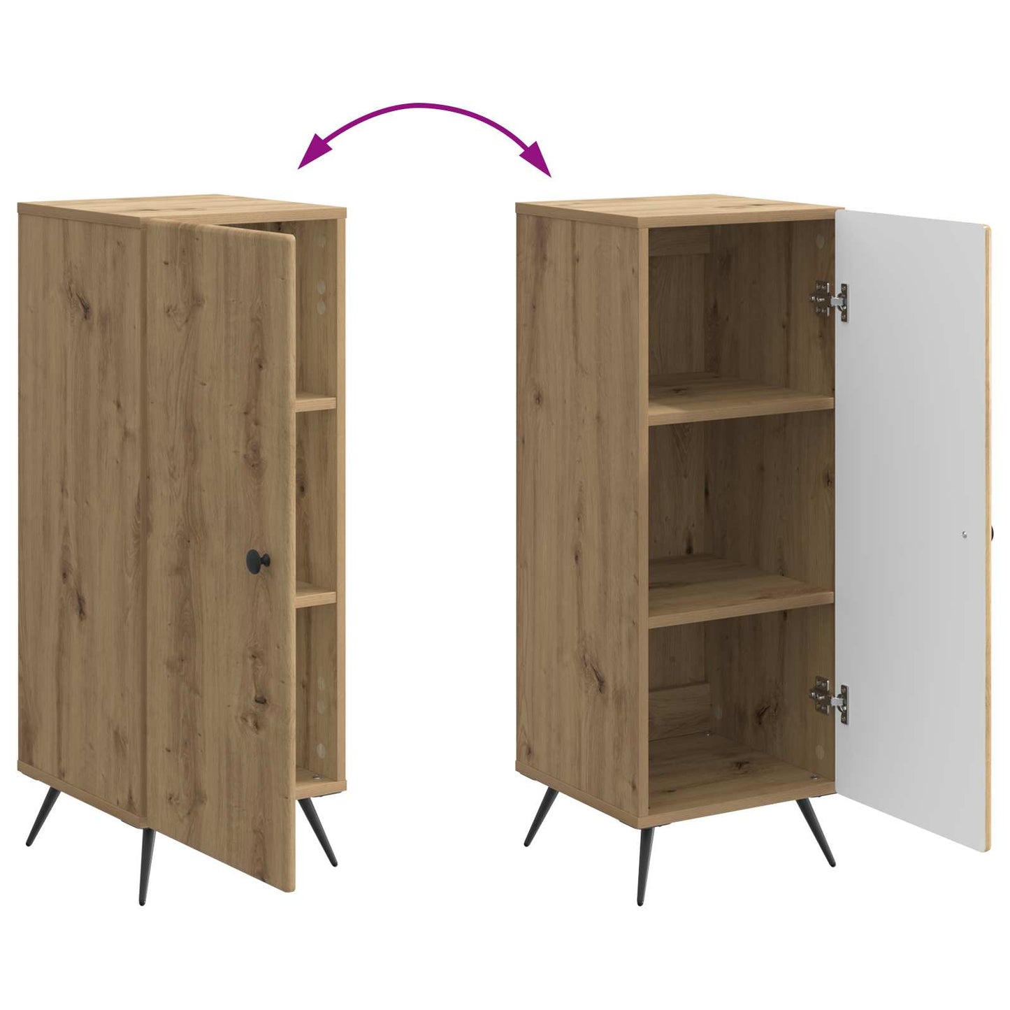 Serviesskap Artisan eik 33 x 34,5 x 90 cm Konstruert tre