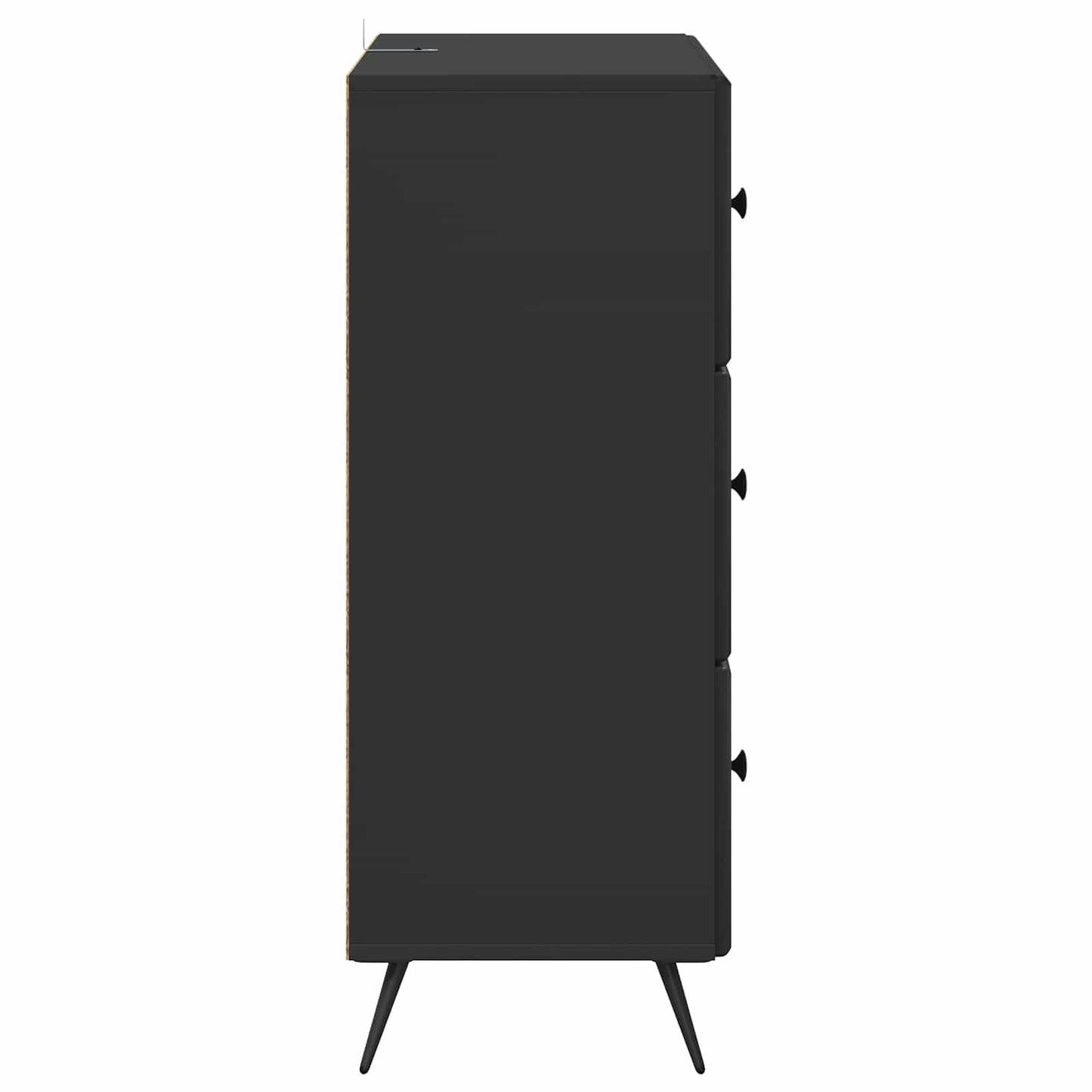 Skuffeskap Svart 66 x 34,5 x 90 cm Konstruert tre