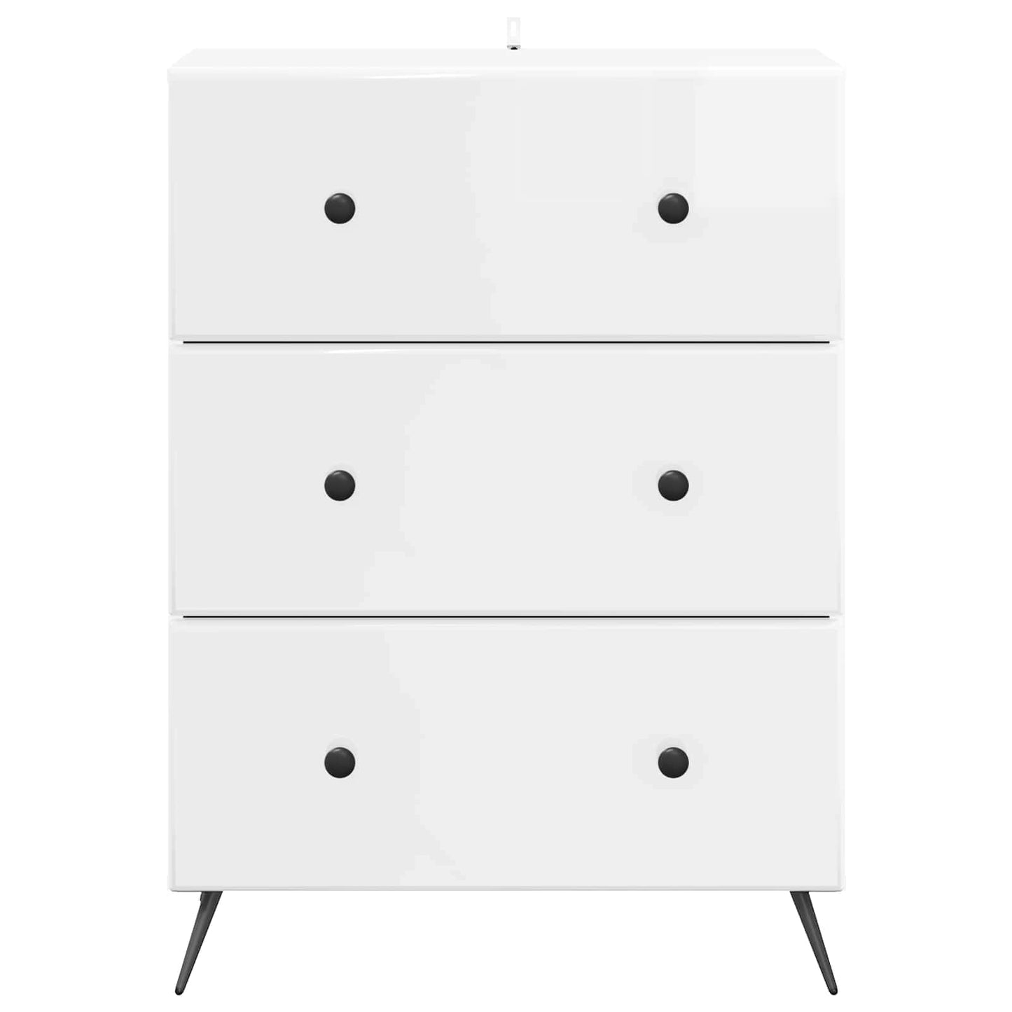 Skuffeskap Høgglans hvit 66 x 34,5 x 90 cm Konstruert tre