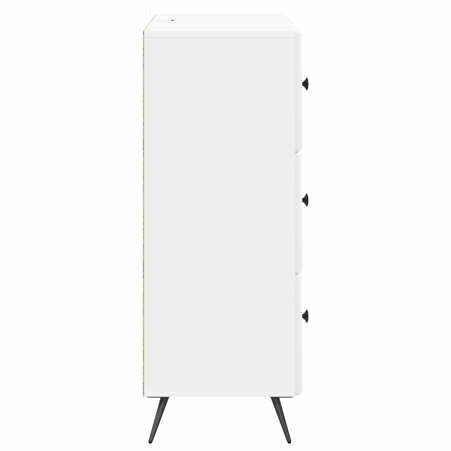 Skuffeskap Høgglans hvit 66 x 34,5 x 90 cm Konstruert tre