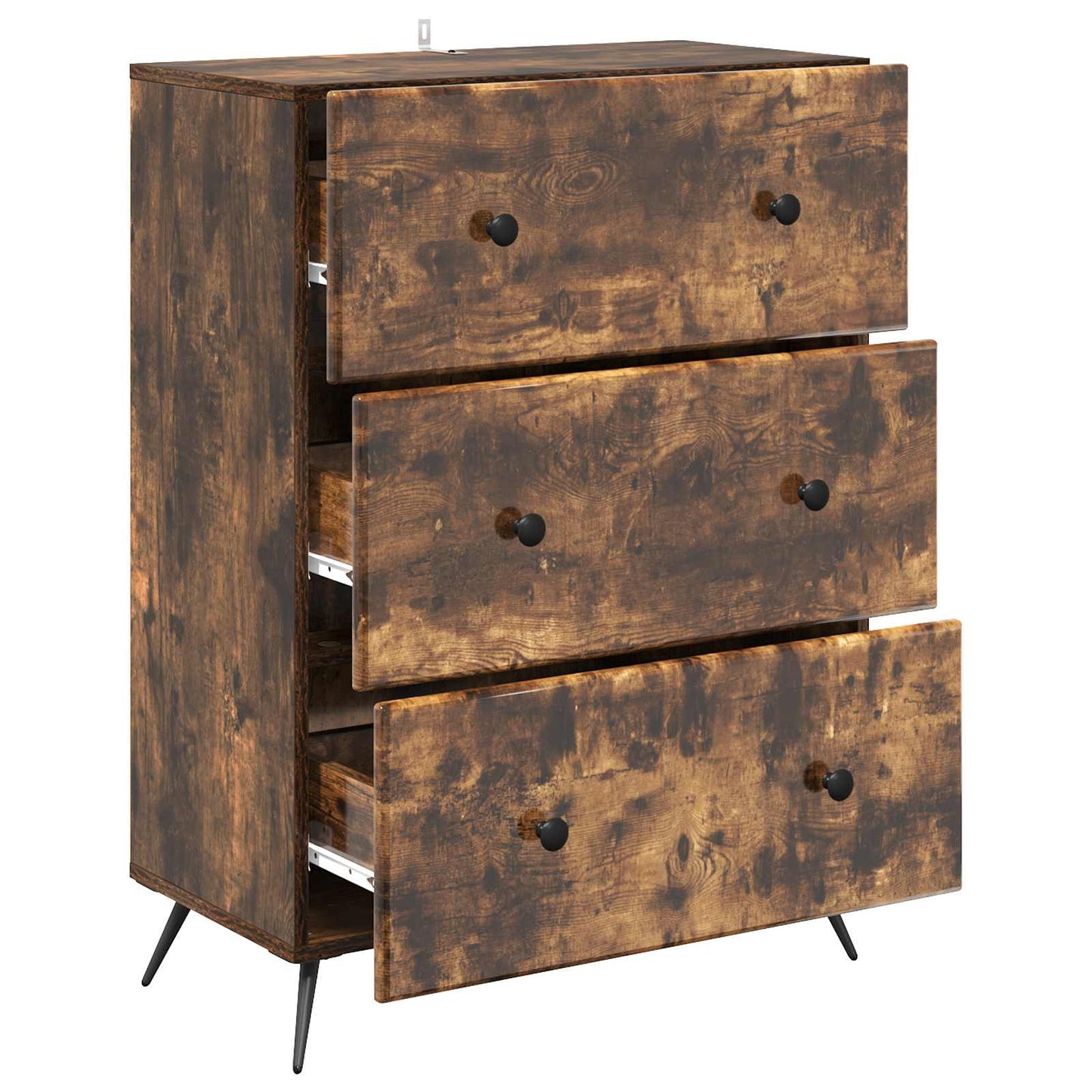 Skuffeskap Røkt Eik 66 x 34,5 x 90 cm Konstruert tre