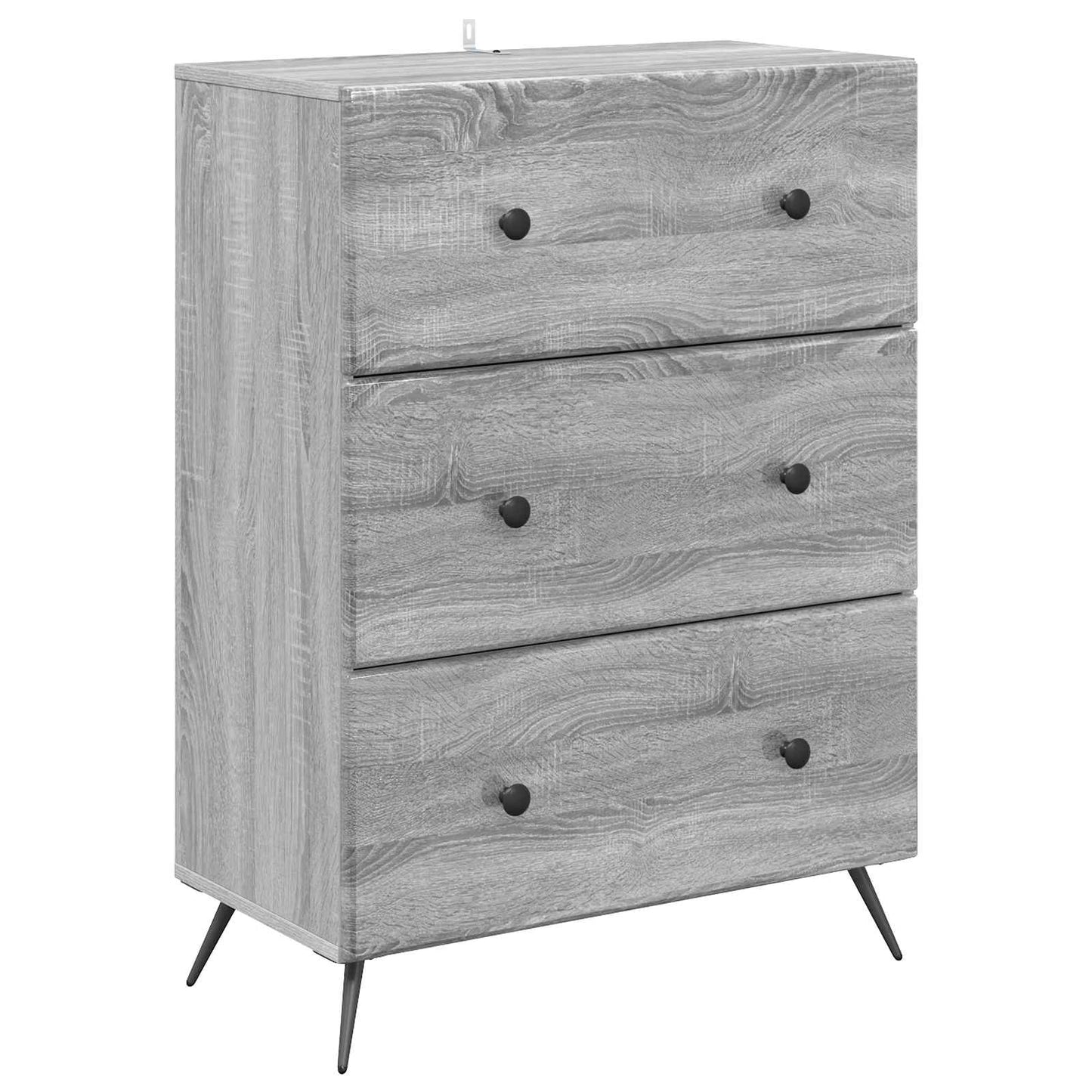 Skuffeskap Grå sonoma 66 x 34,5 x 90 cm Konstruert tre
