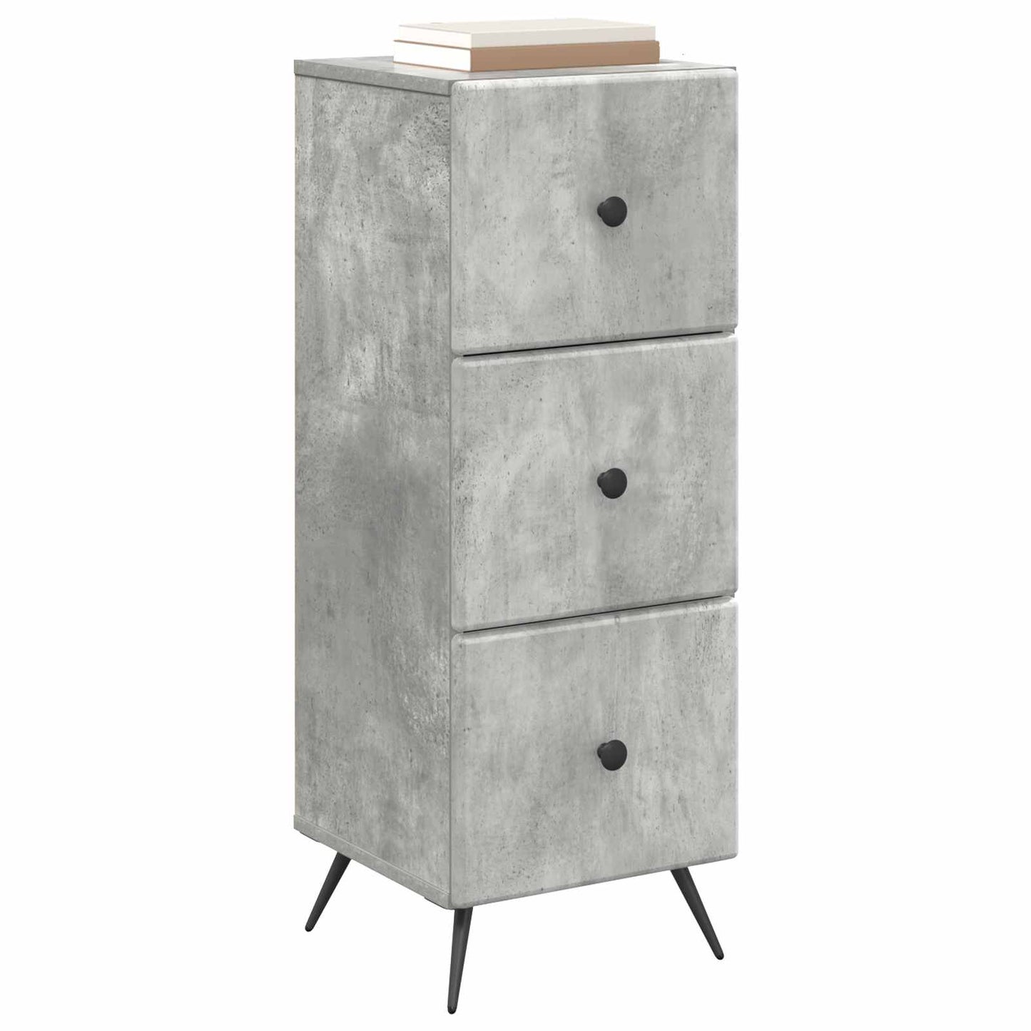 Skuffeskap Betonggrå 33 x 34,5 x 90 cm Konstruert tre