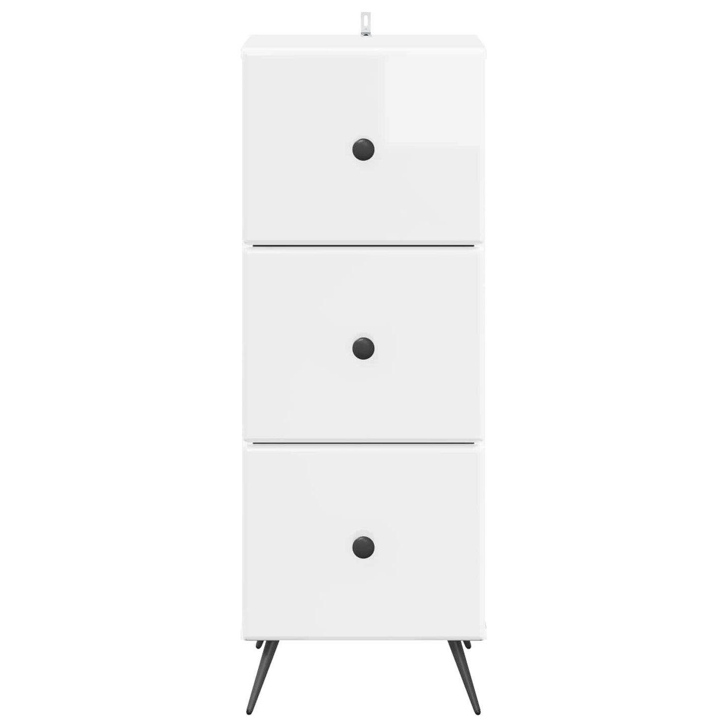 Skuffeskap Høgglans hvit 33 x 34,5 x 90 cm Konstruert tre