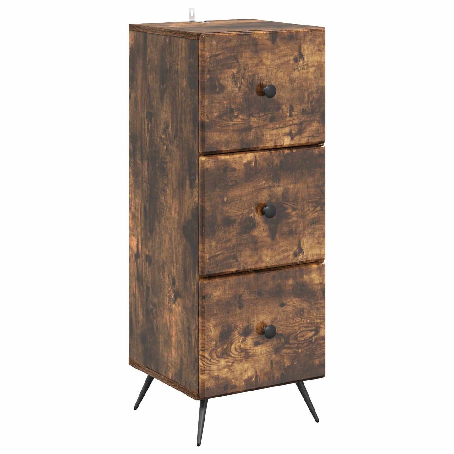 Skuffeskap Røkt Eik 33 x 34,5 x 90 cm Konstruert tre