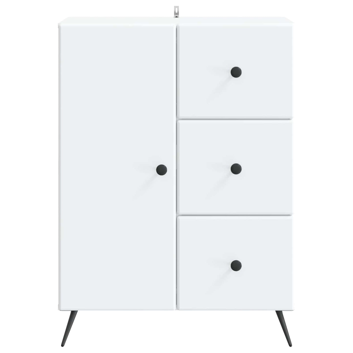 Serviesskap med skuff Hvit 66 x 34,5 x 90 cm Konstruert tre