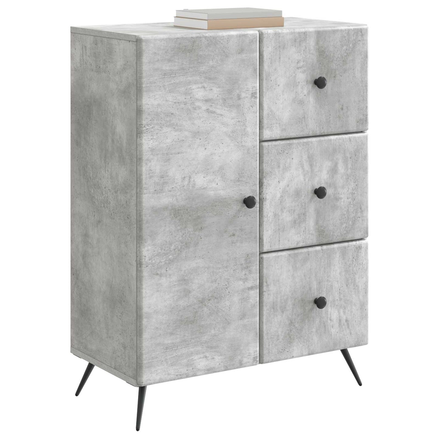 Serviesskap Betonggrå 66 x 34,5 x 90 cm Konstruert tre