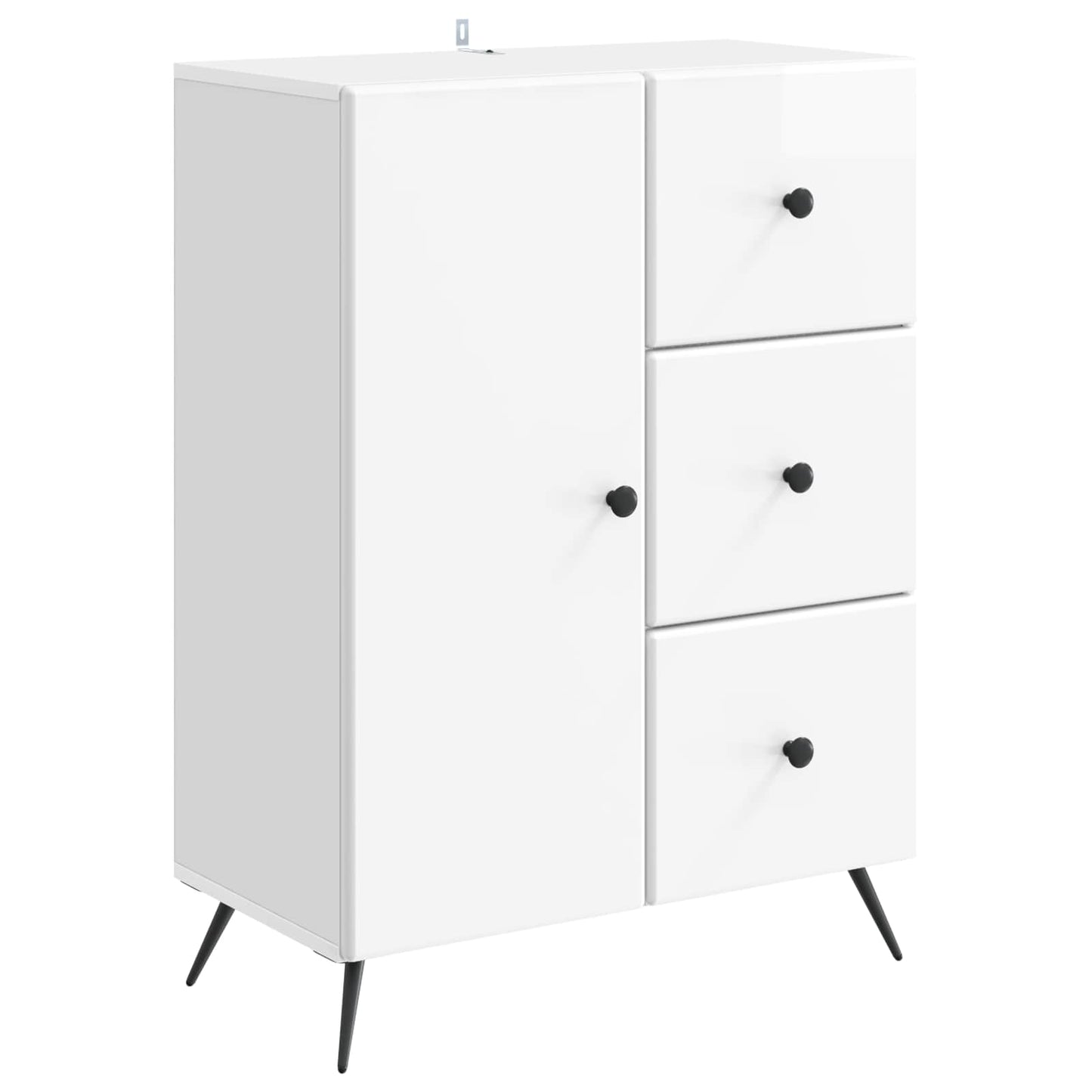 Serviesskap Høgglans hvit 66 x 34,5 x 90 cm Konstruert tre