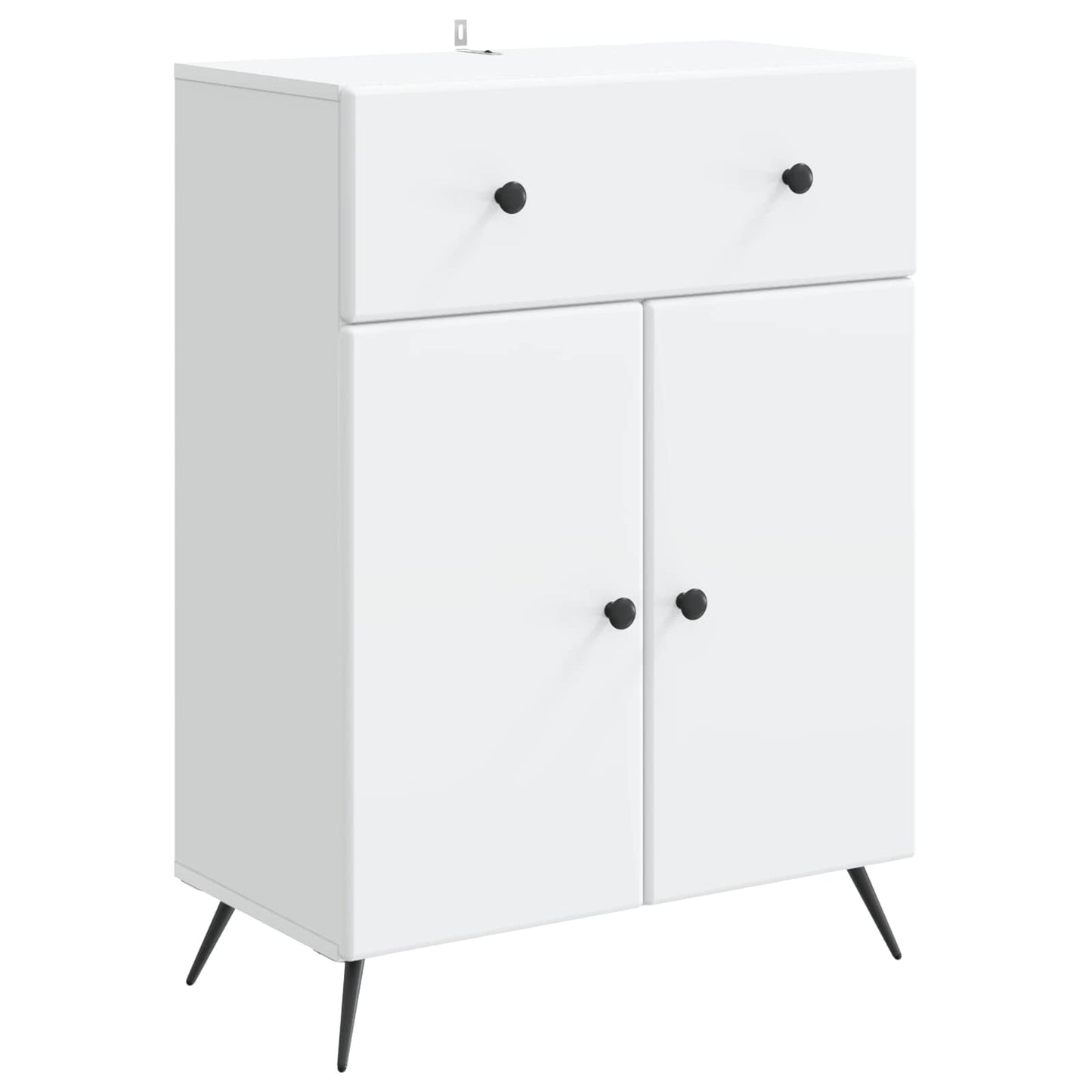 Serviesskap med skuff Hvit 66 x 34,5 x 90 cm Konstruert tre