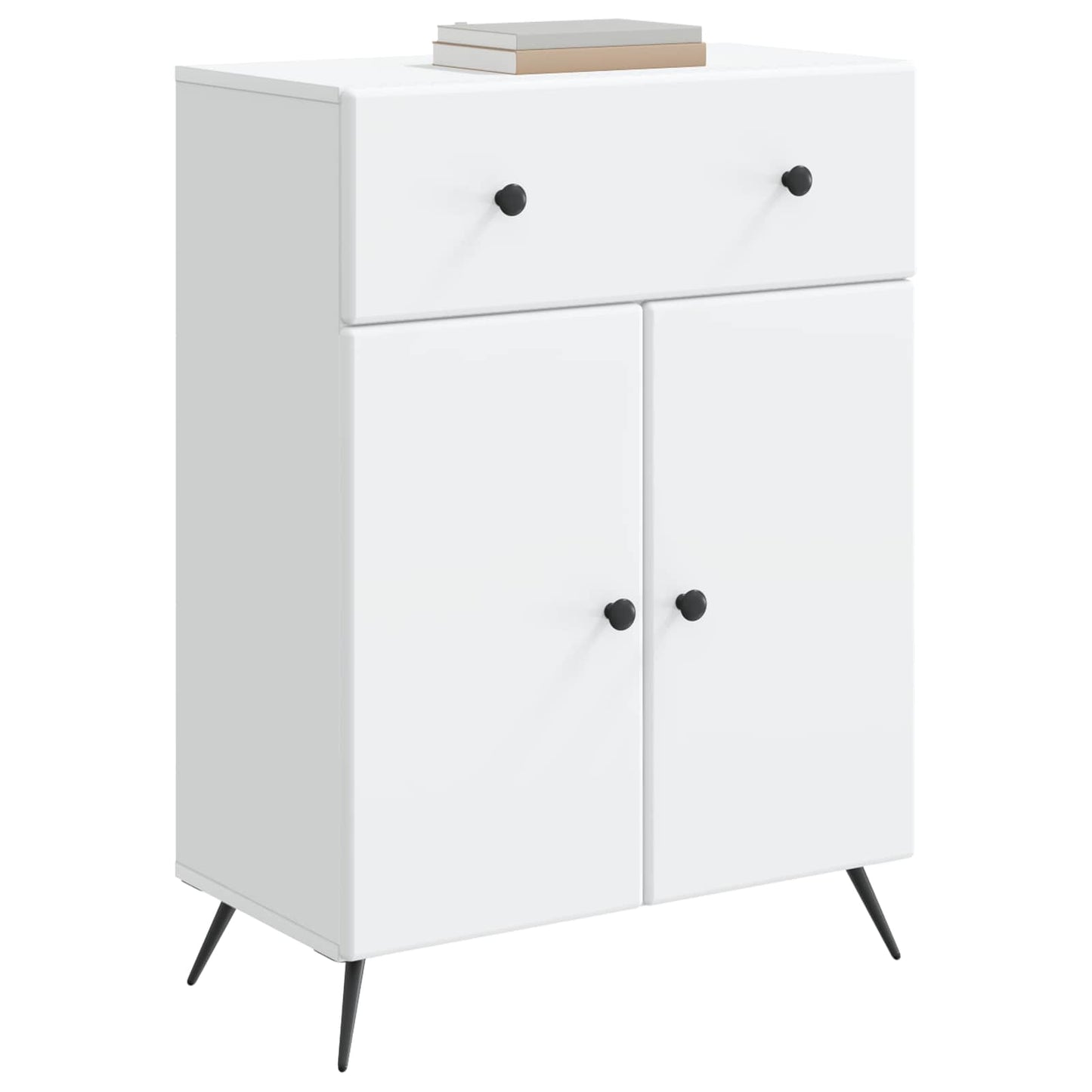 Serviesskap med skuff Hvit 66 x 34,5 x 90 cm Konstruert tre