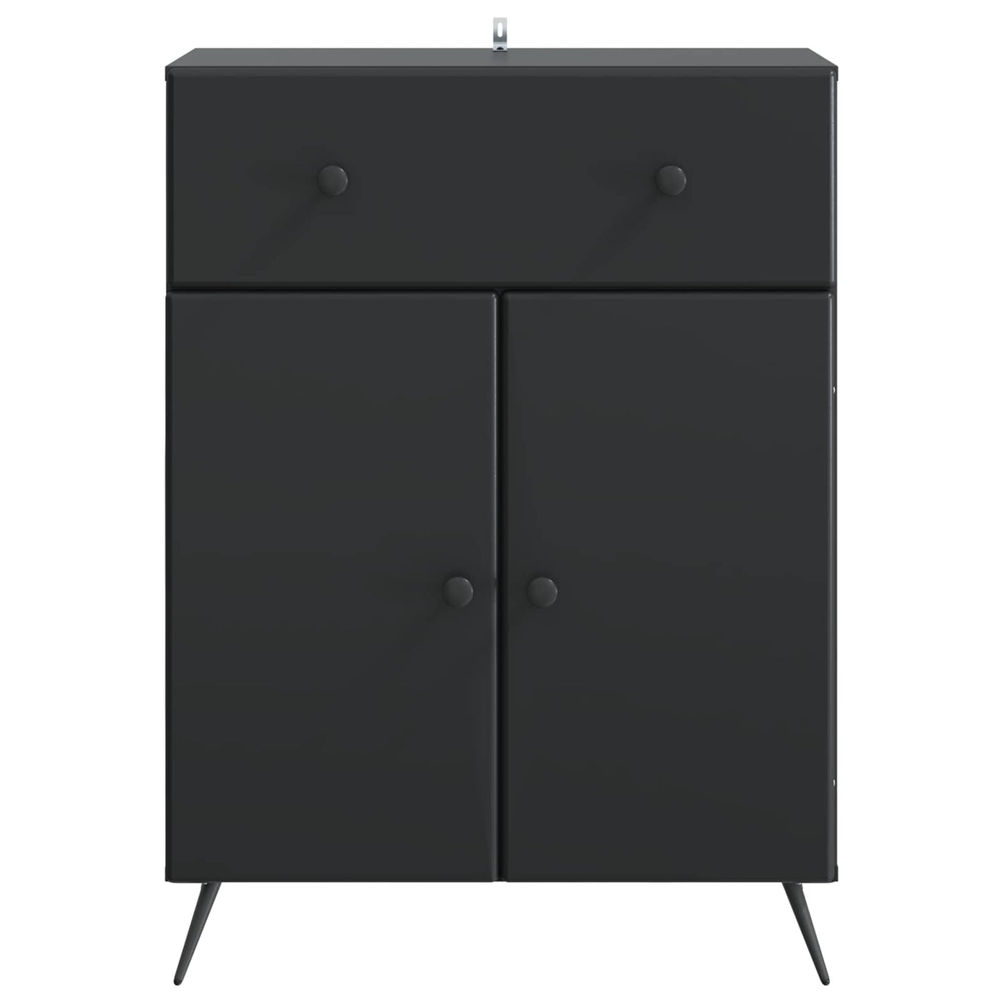 Serviesskap med skuff Svart 66 x 34,5 x 90 cm Konstruert tre