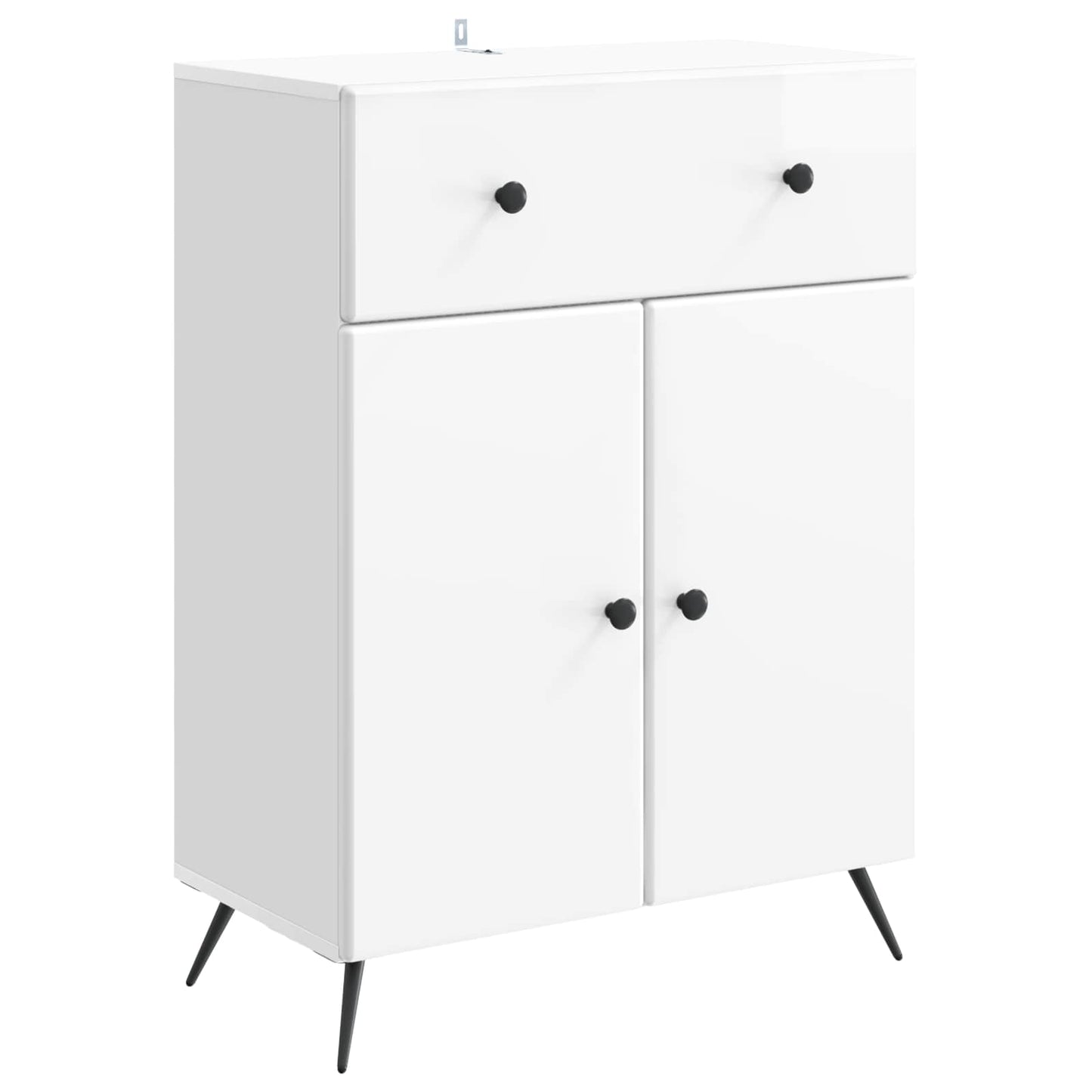 Serviesskap Høgglans hvit 66 x 34,5 x 90 cm Konstruert tre