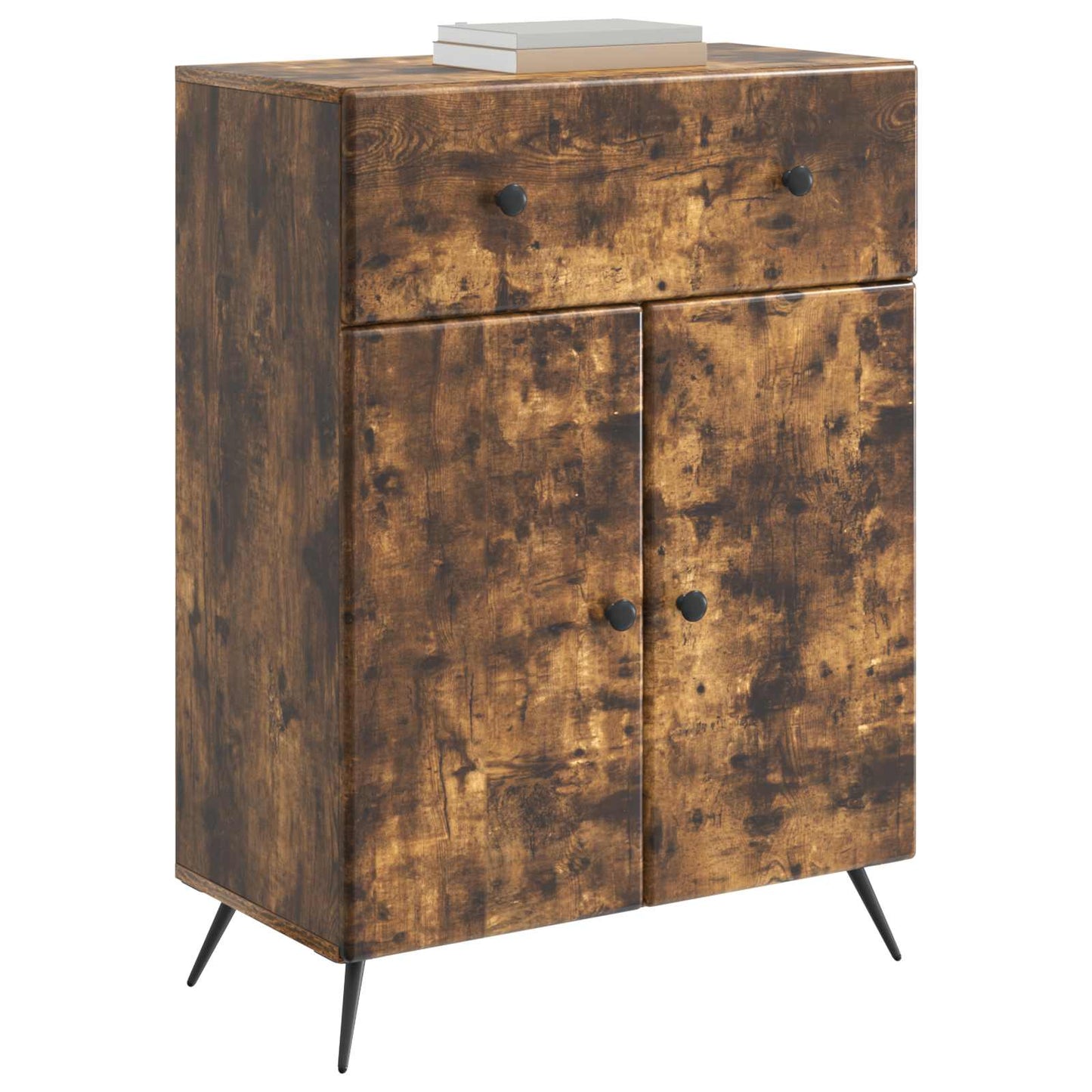 Serviesskap med skuff Røkt Eik 66 x 34,5 x 90 cm Konstruert tre