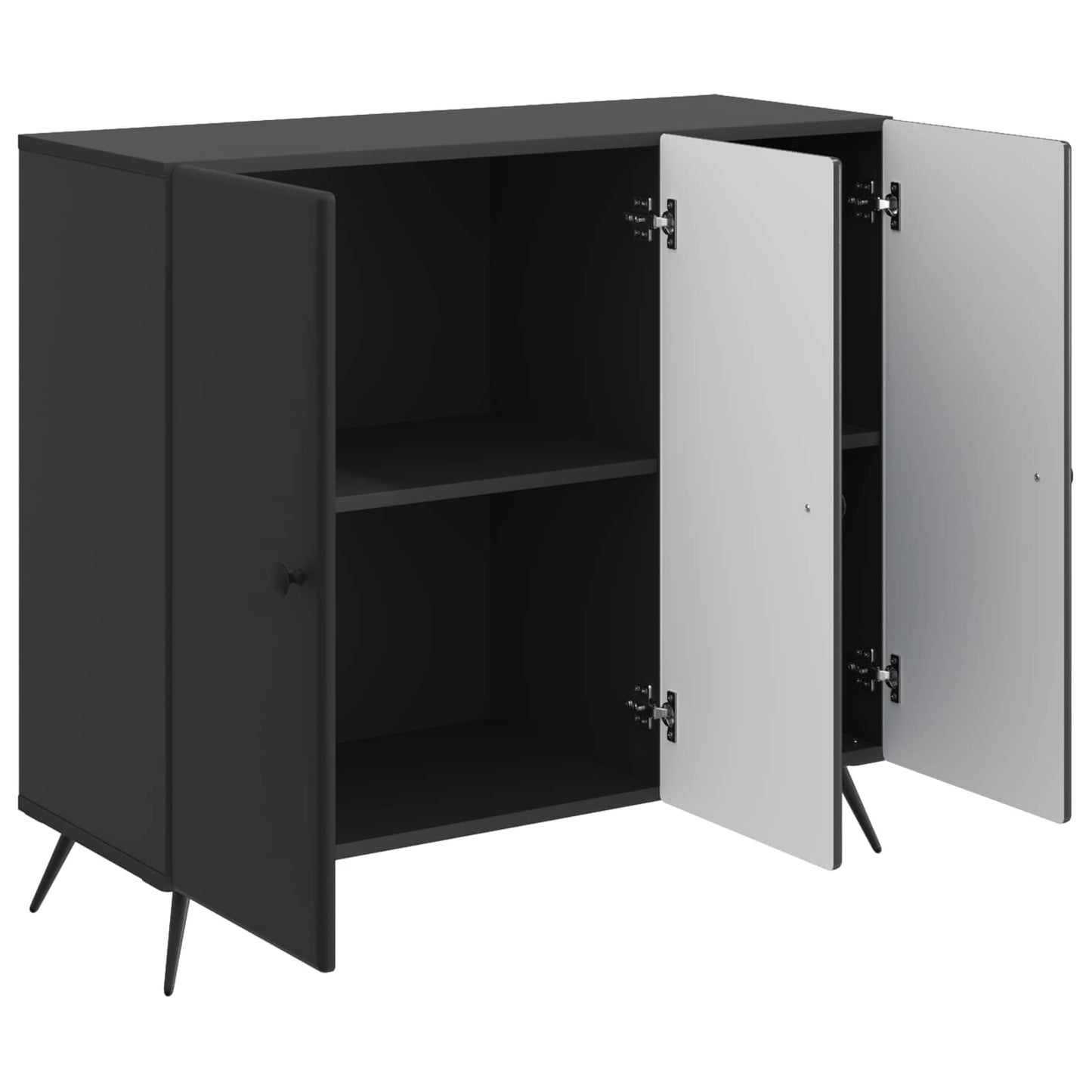Serviesskap Svart 89 x 34,5 x 80 cm Konstruert tre
