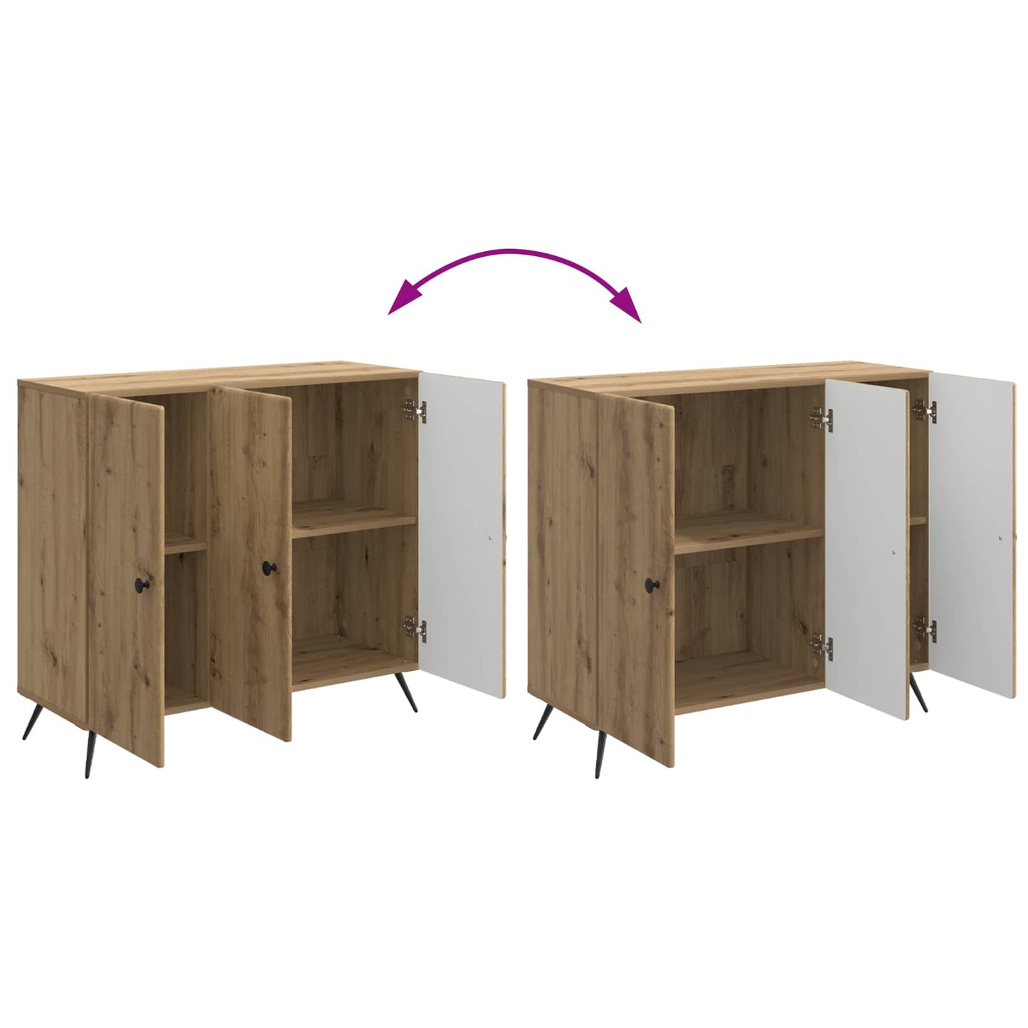 Serviesskap Artisan eik 89 x 34,5 x 80 cm Konstruert tre