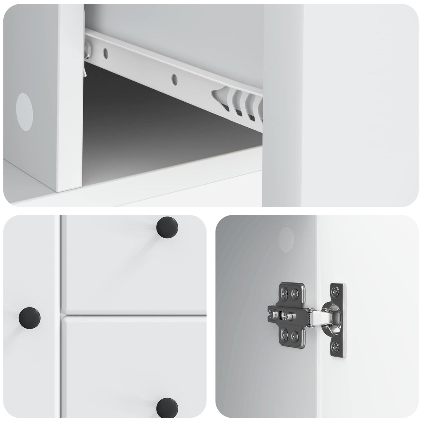 Serviesskap med skuff Hvit 89 x 34,5 x 60 cm Konstruert tre