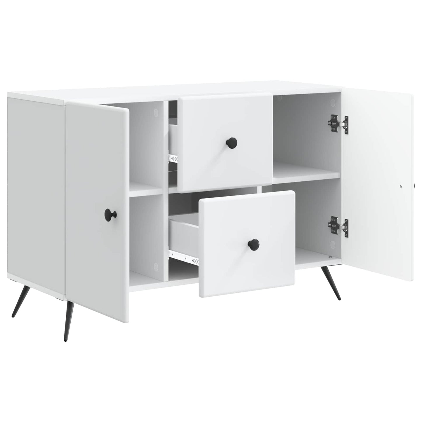 Serviesskap med skuff Hvit 89 x 34,5 x 60 cm Konstruert tre