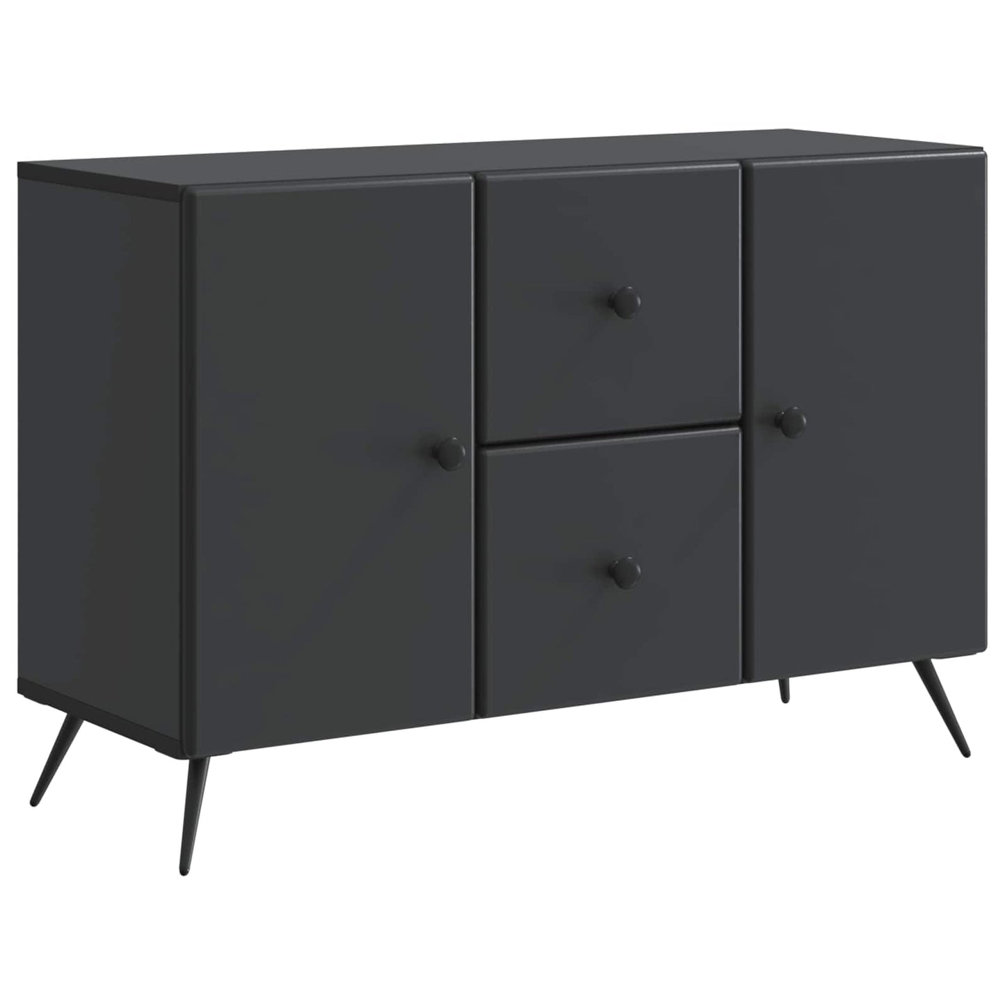 Serviesskap med skuff Svart 89 x 34,5 x 60 cm Konstruert tre