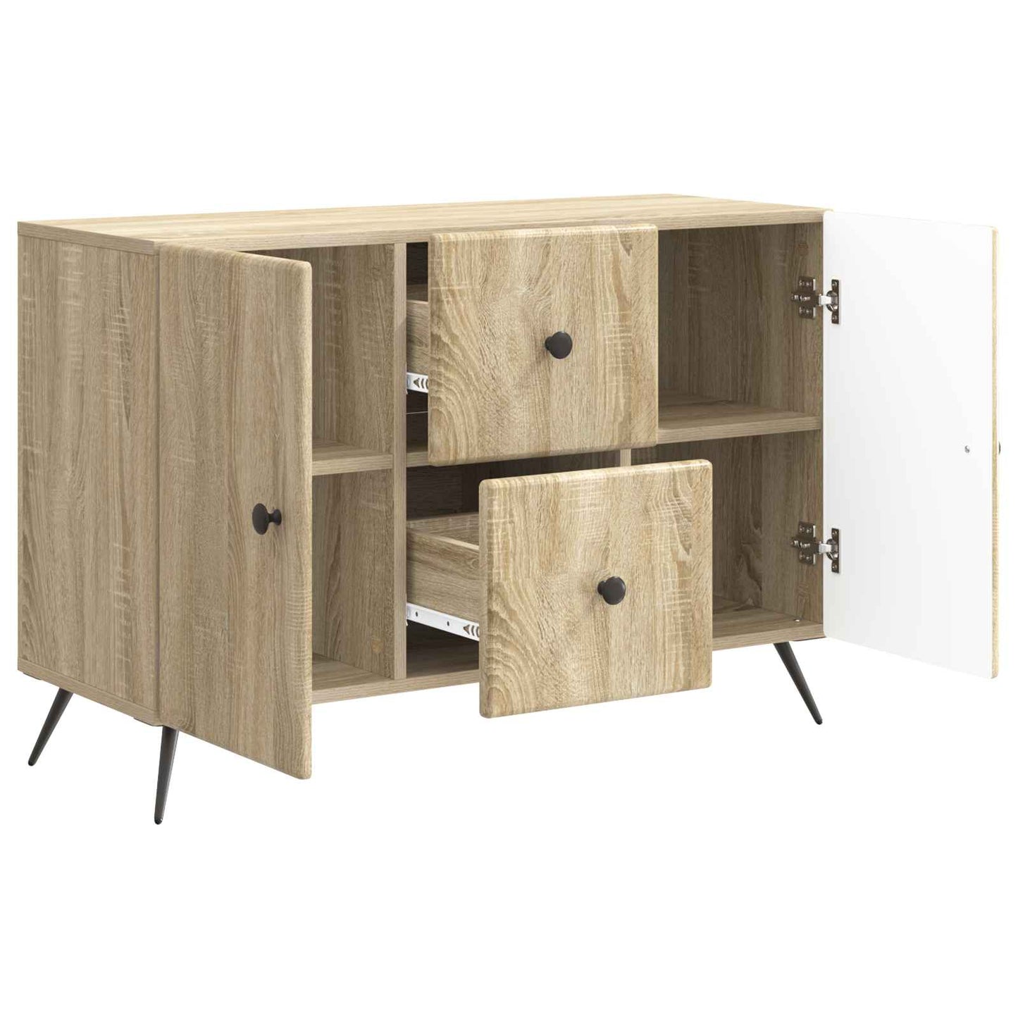Serviesskap Sonoma eik 89 x 34,5 x 60 cm Konstruert tre