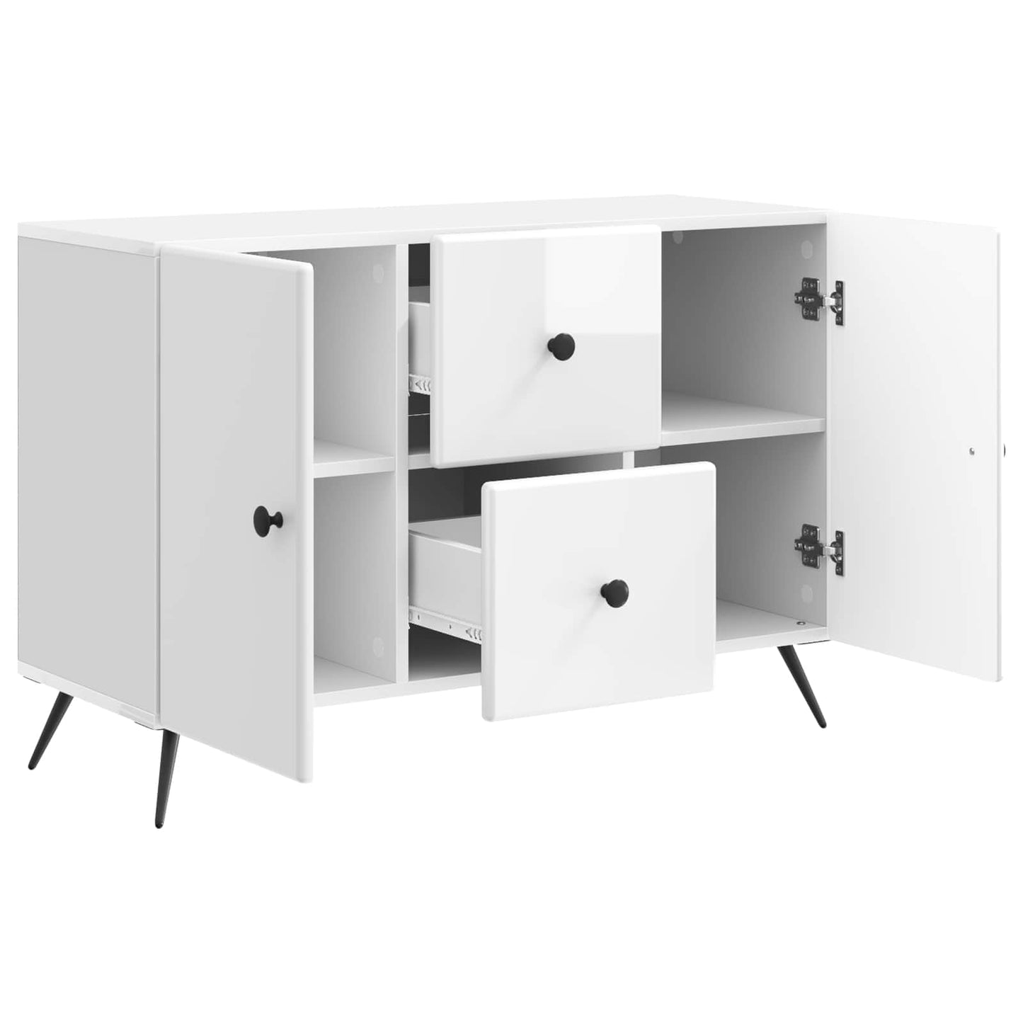 Serviesskap Høgglans hvit 89 x 34,5 x 60 cm Konstruert tre
