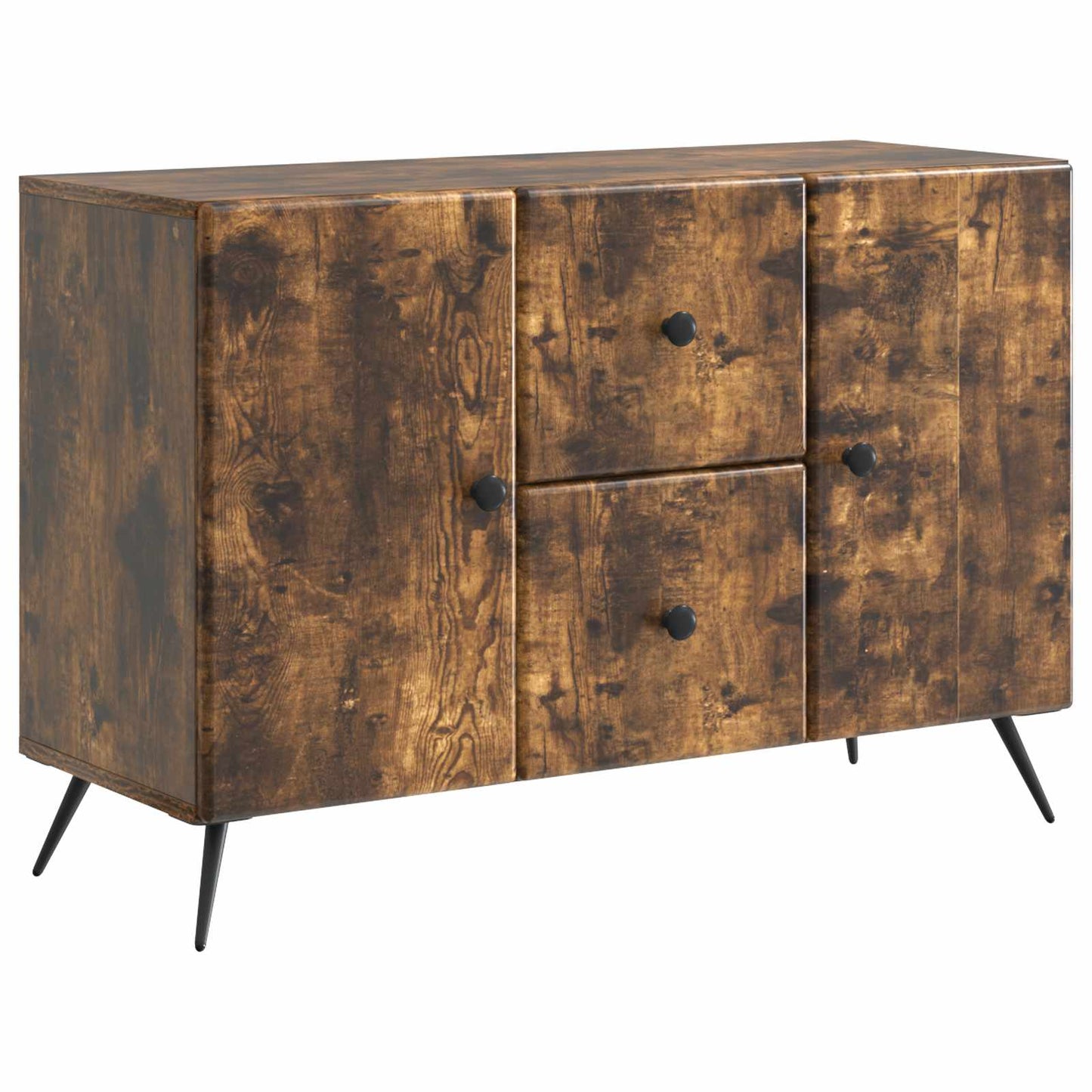 Serviesskap med skuff Røkt Eik 89 x 34,5 x 60 cm Konstruert tre