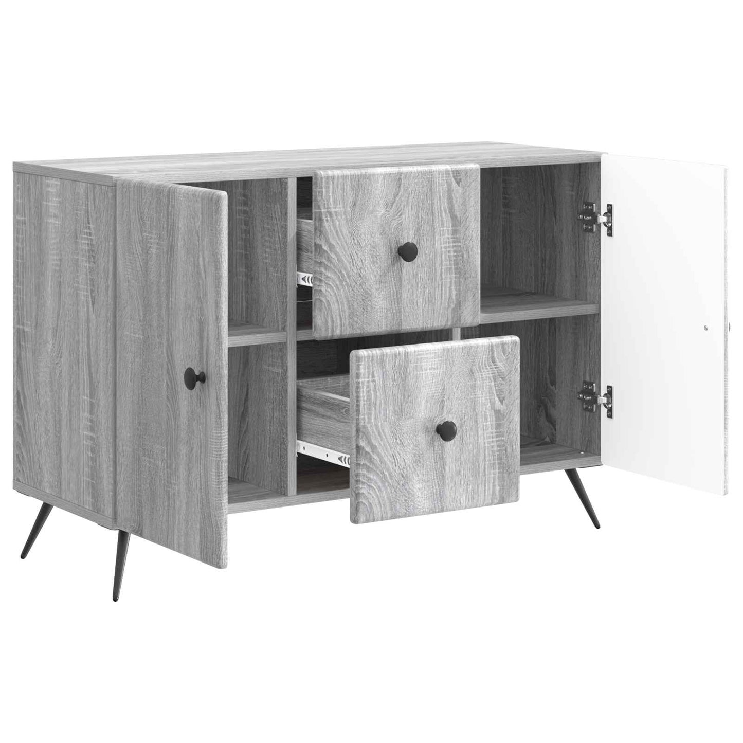 Serviesskap Grå sonoma 89 x 34,5 x 60 cm Konstruert tre