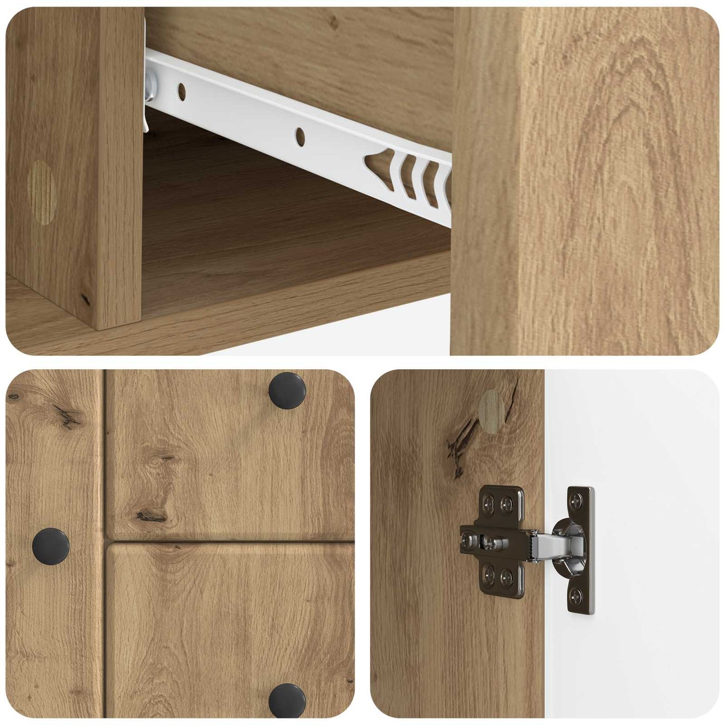 Serviesskap Artisan eik 89 x 34,5 x 60 cm Konstruert tre
