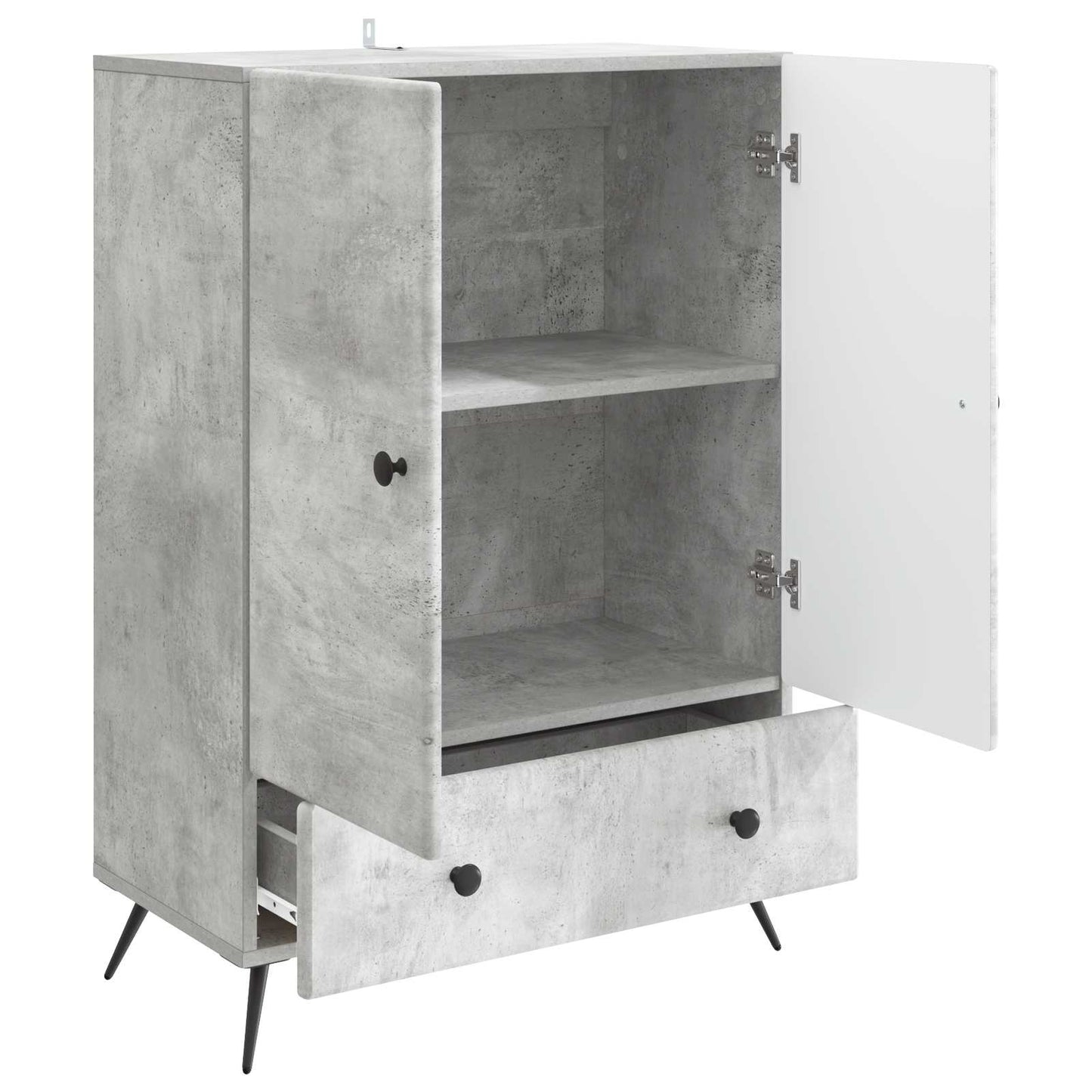 Serviesskap Betonggrå 66 x 34,5 x 95 cm Konstruert tre