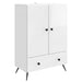 Serviesskap Høgglans hvit 66 x 34,5 x 95 cm Konstruert tre