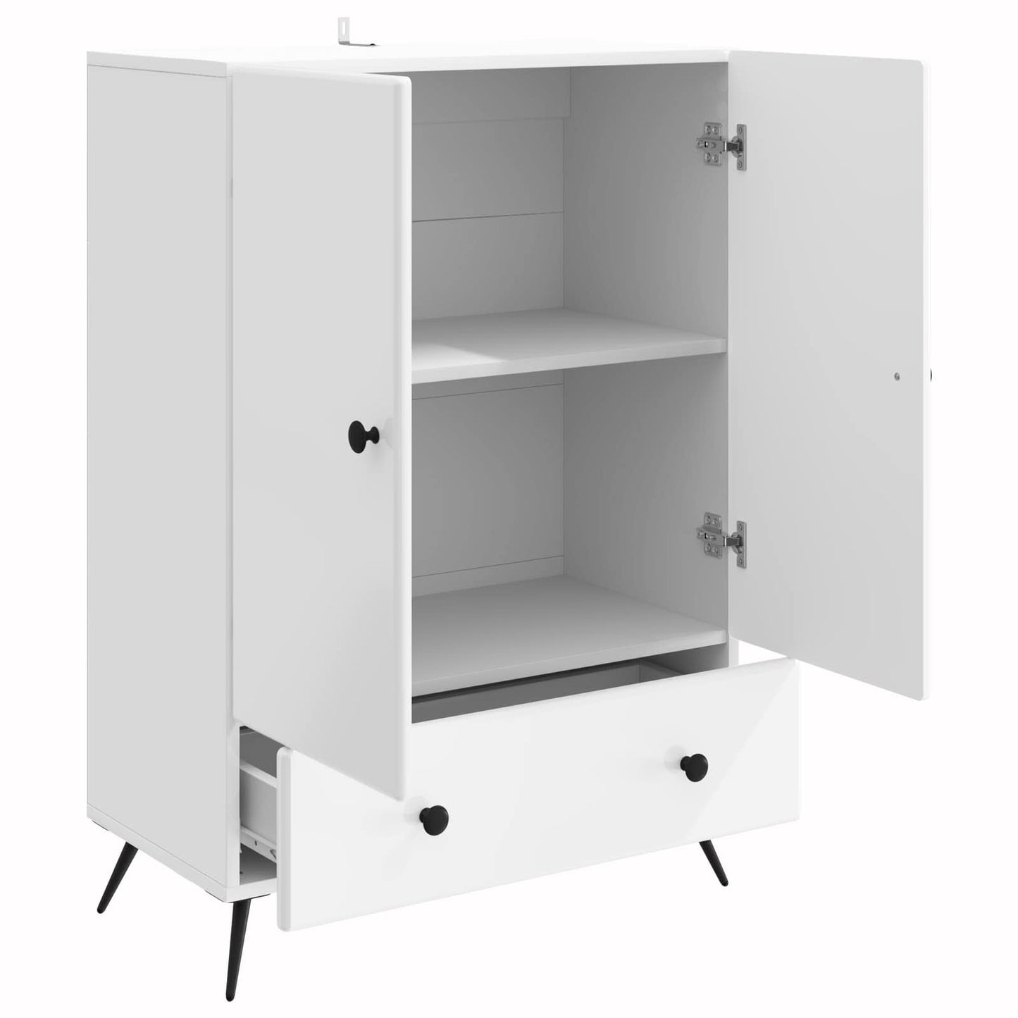 Serviesskap Høgglans hvit 66 x 34,5 x 95 cm Konstruert tre