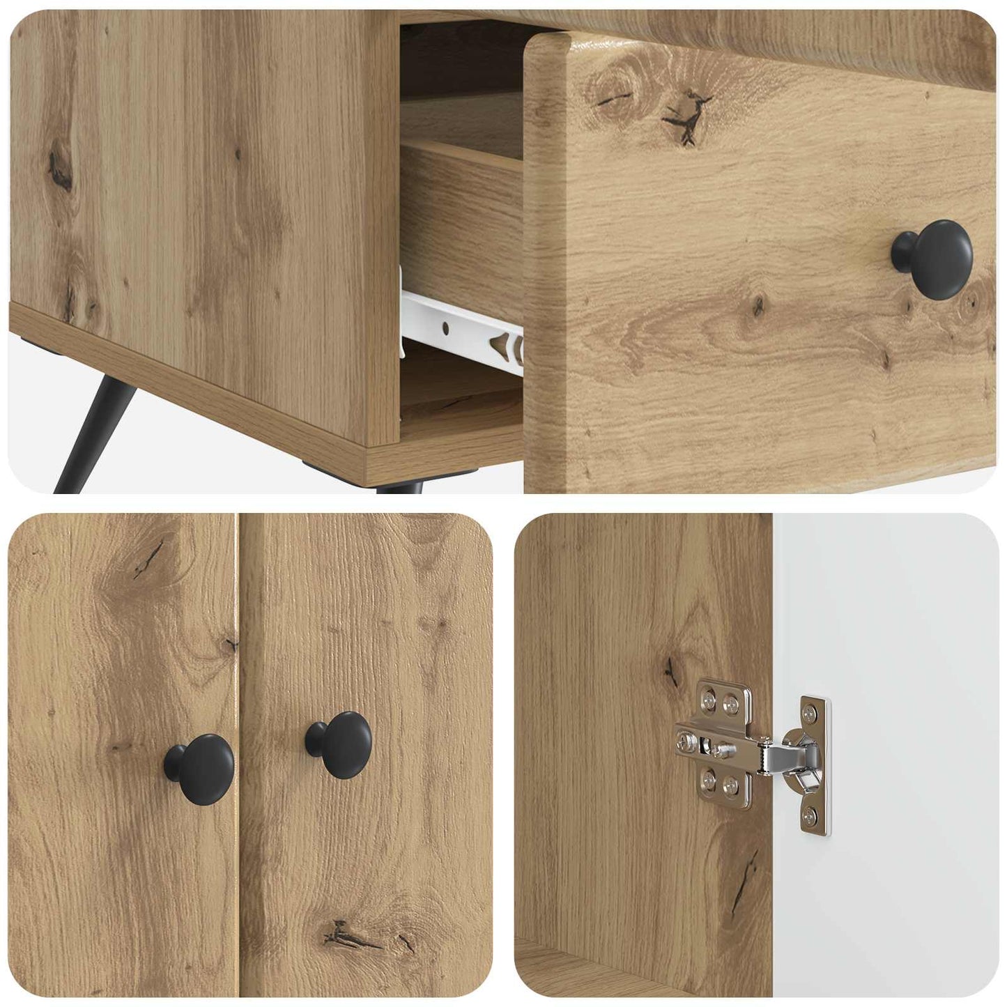 Serviesskap Artisan eik 66 x 34,5 x 95 cm Konstruert tre