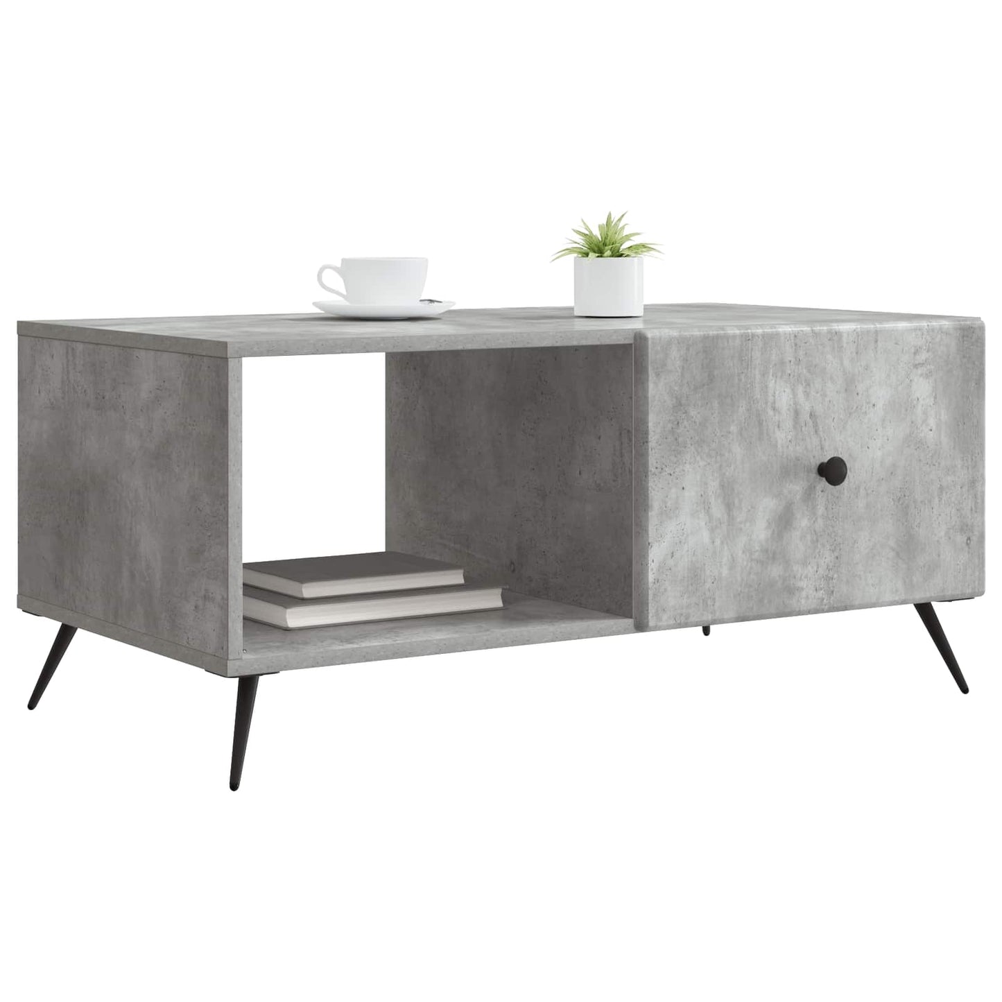 Kaffebord Betonggrå 90 x 50 x 40 cm Konstruert tre