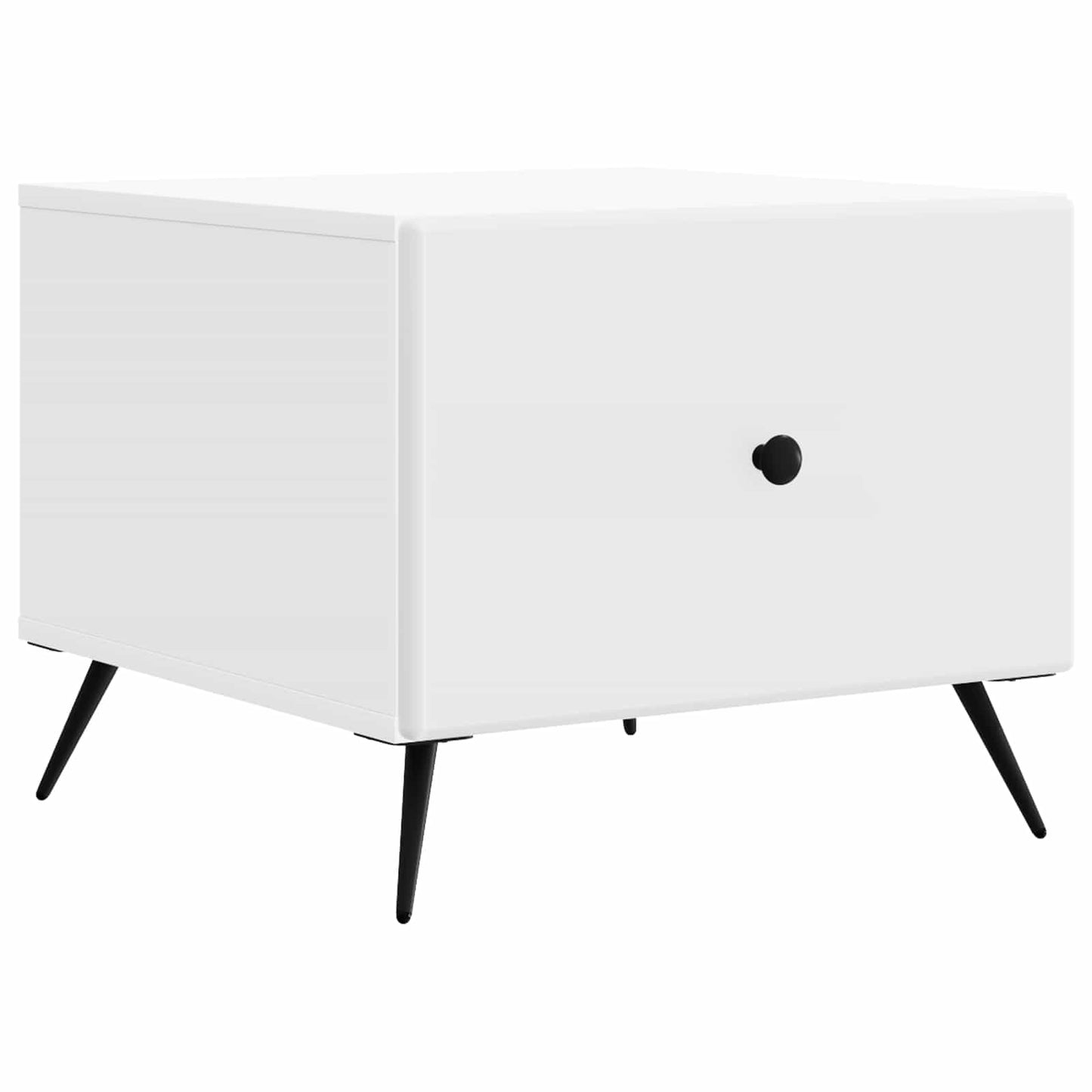 Kaffebord med skuff Hvit 49 x 50 x 40 cm Konstruert tre